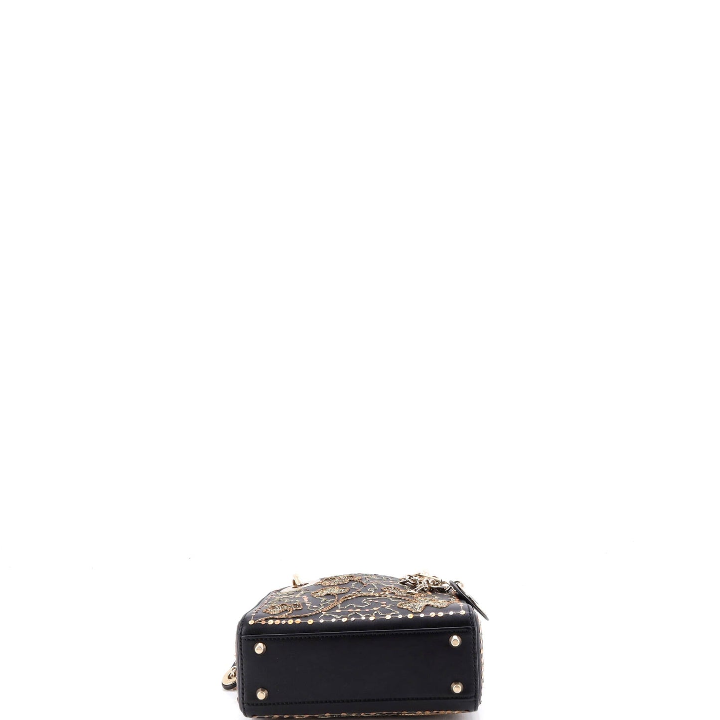 Lady Dior Chain Bag Embroidered Calfskin Mini
