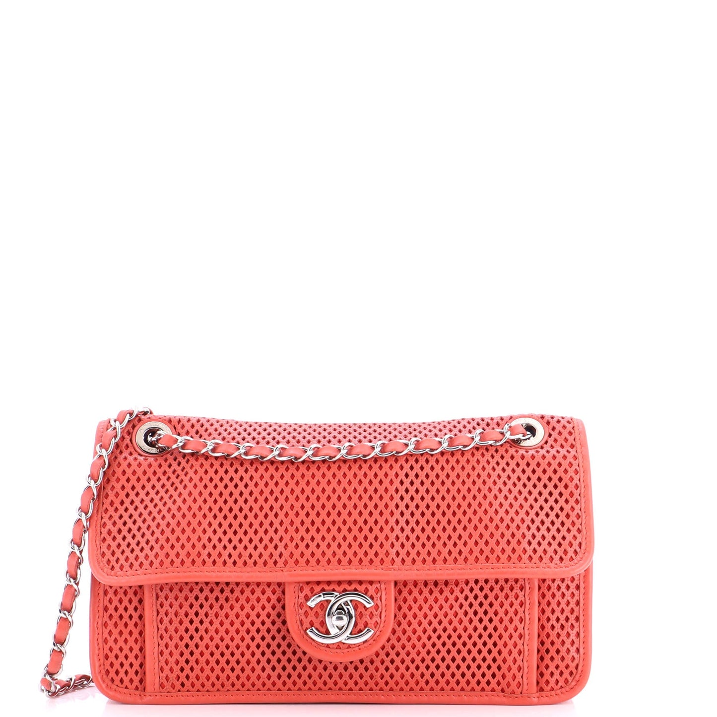 Up In The Air Flap Bag Perforated Leather Medium