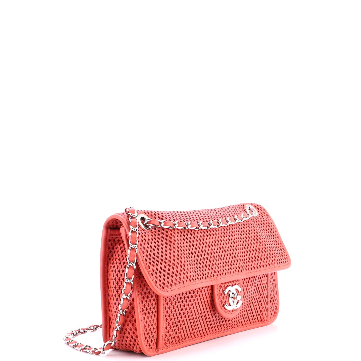 Up In The Air Flap Bag Perforated Leather Medium