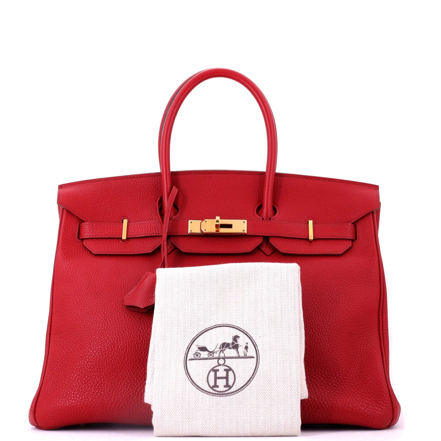 Birkin Handbag Rouge Garance Togo with Gold Hardware 35