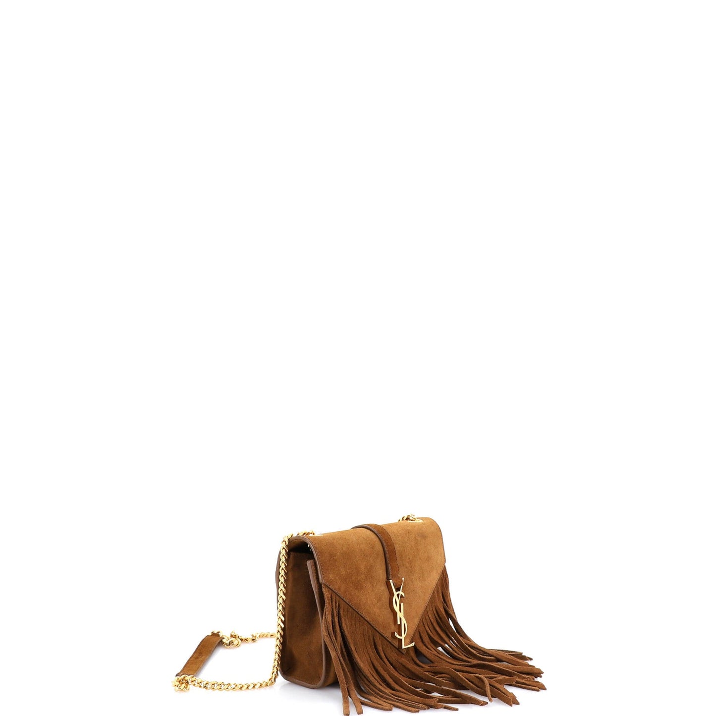 Classic Monogram Fringe Crossbody Bag Suede Small