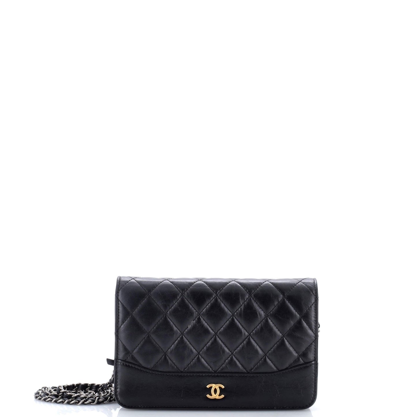 Gabrielle Wallet on Chain Quilted Aged Calfskin