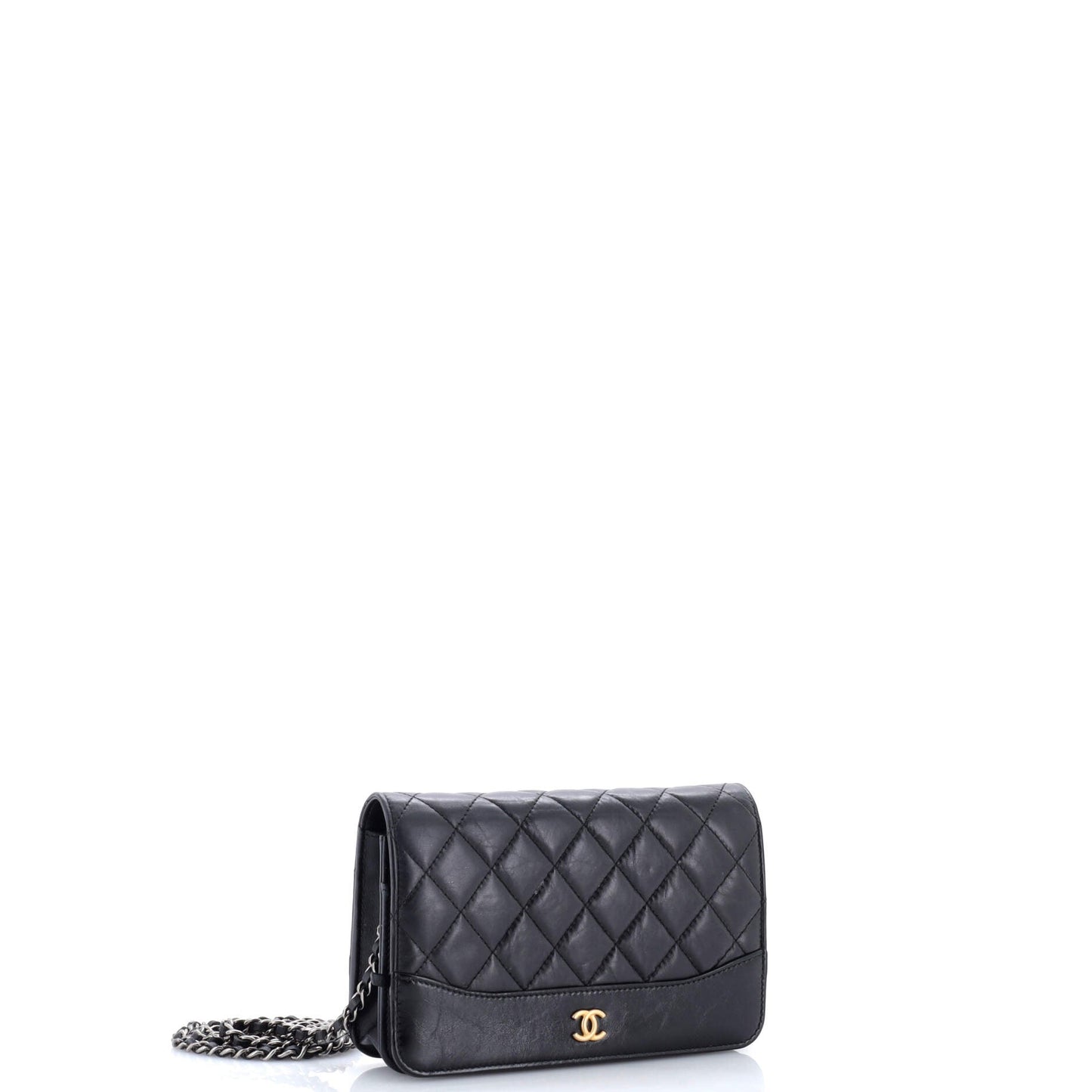Gabrielle Wallet on Chain Quilted Aged Calfskin