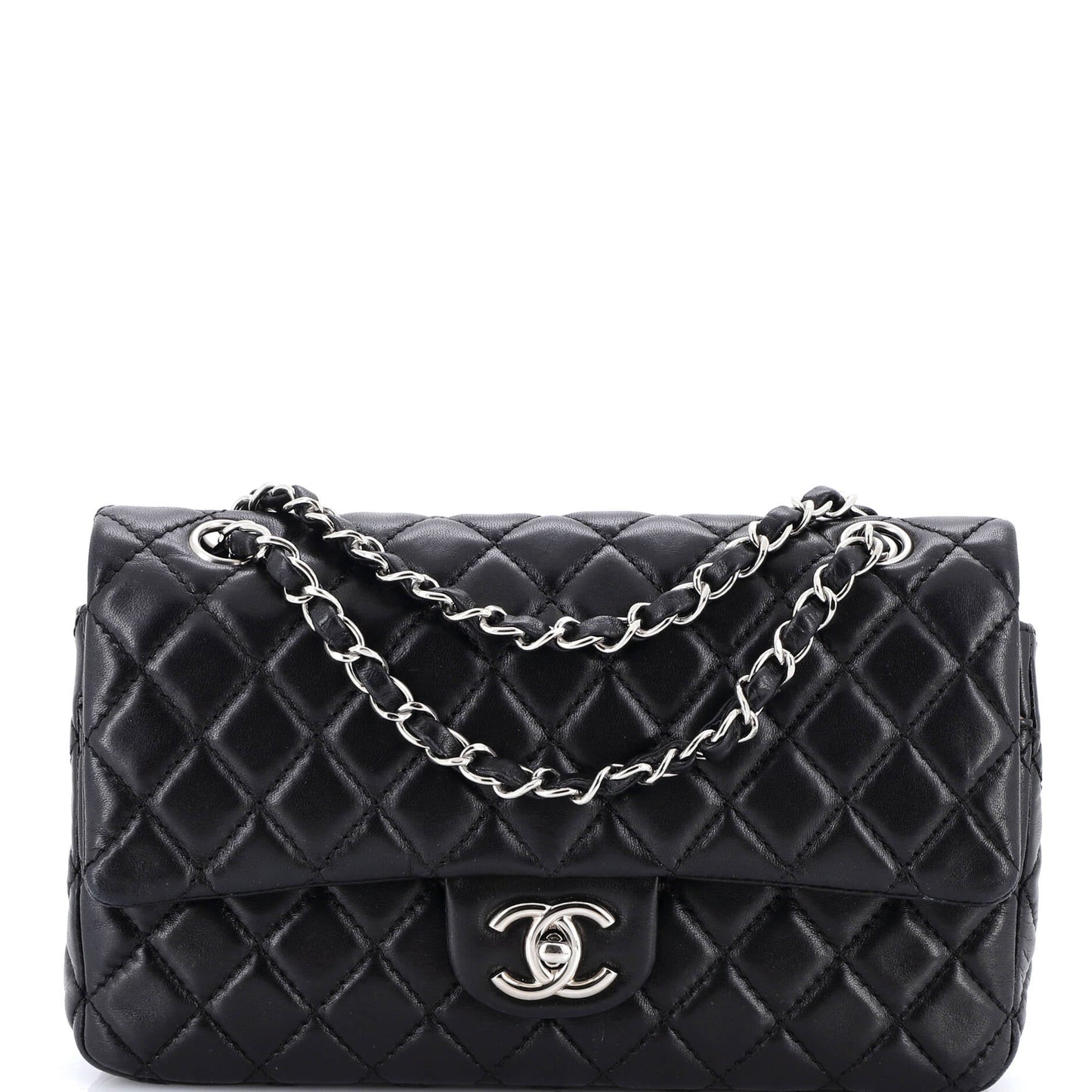 Vintage Classic Double Flap Bag Quilted Lambskin Medium