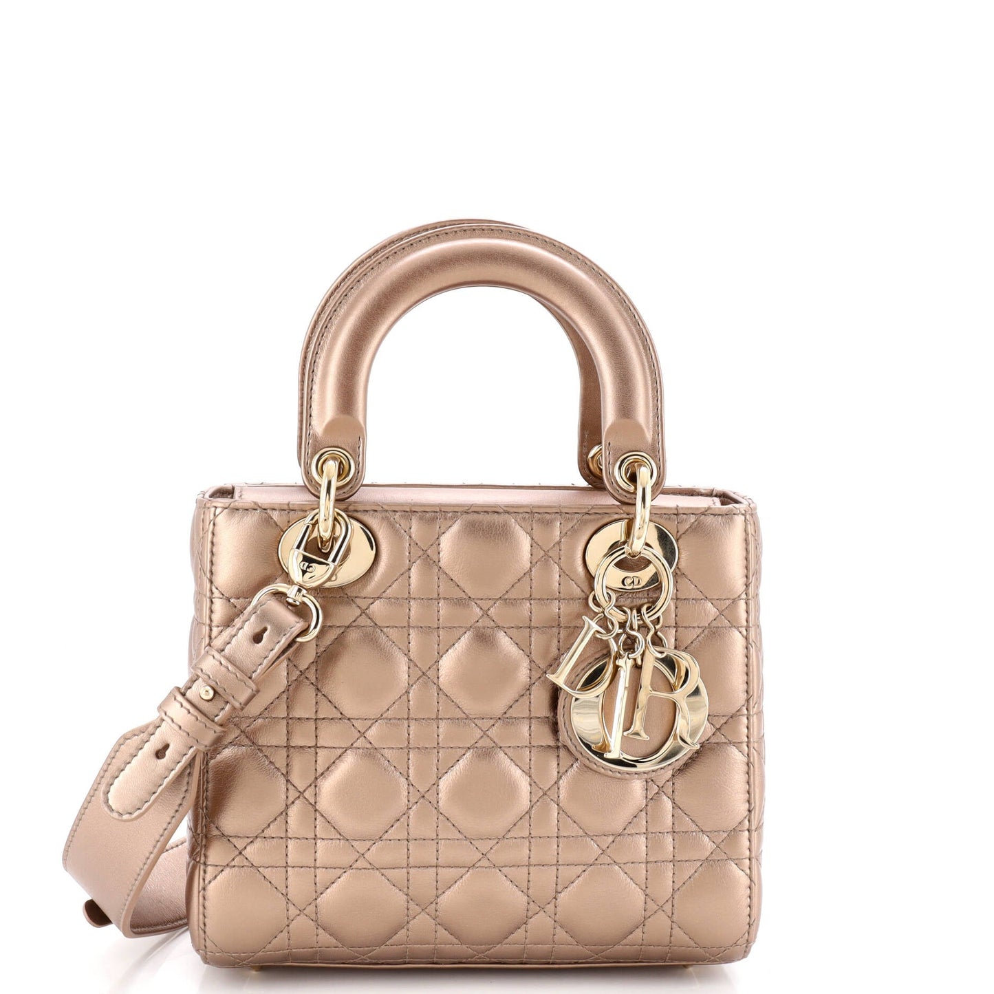My ABCDior Lady Dior Bag Metallic Cannage Quilt Leather