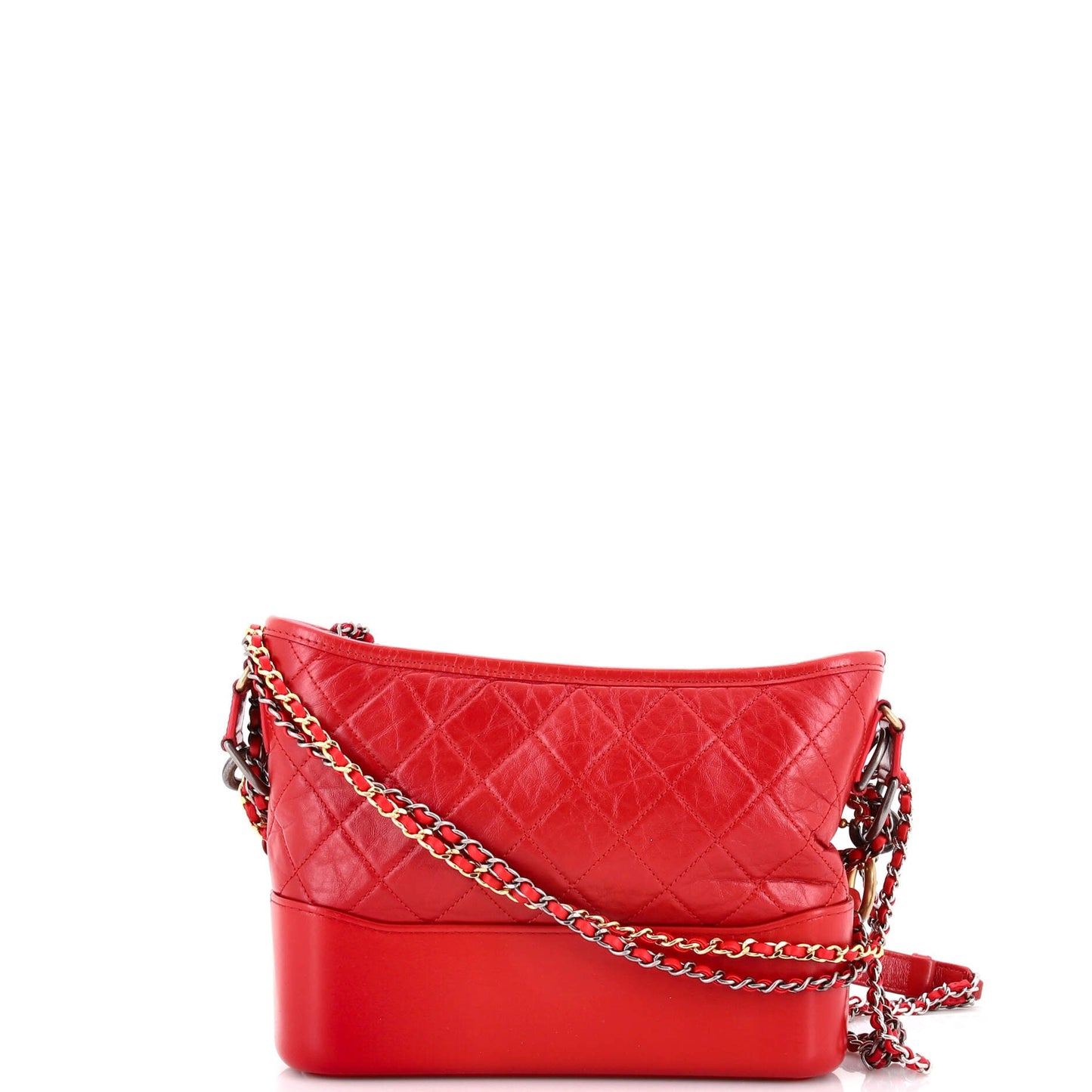 Gabrielle Hobo with Logo Handle Quilted Aged Calfskin Medium