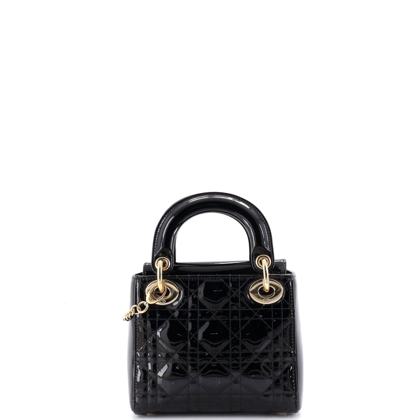 Lady Dior Chain Bag Cannage Quilt Patent Mini