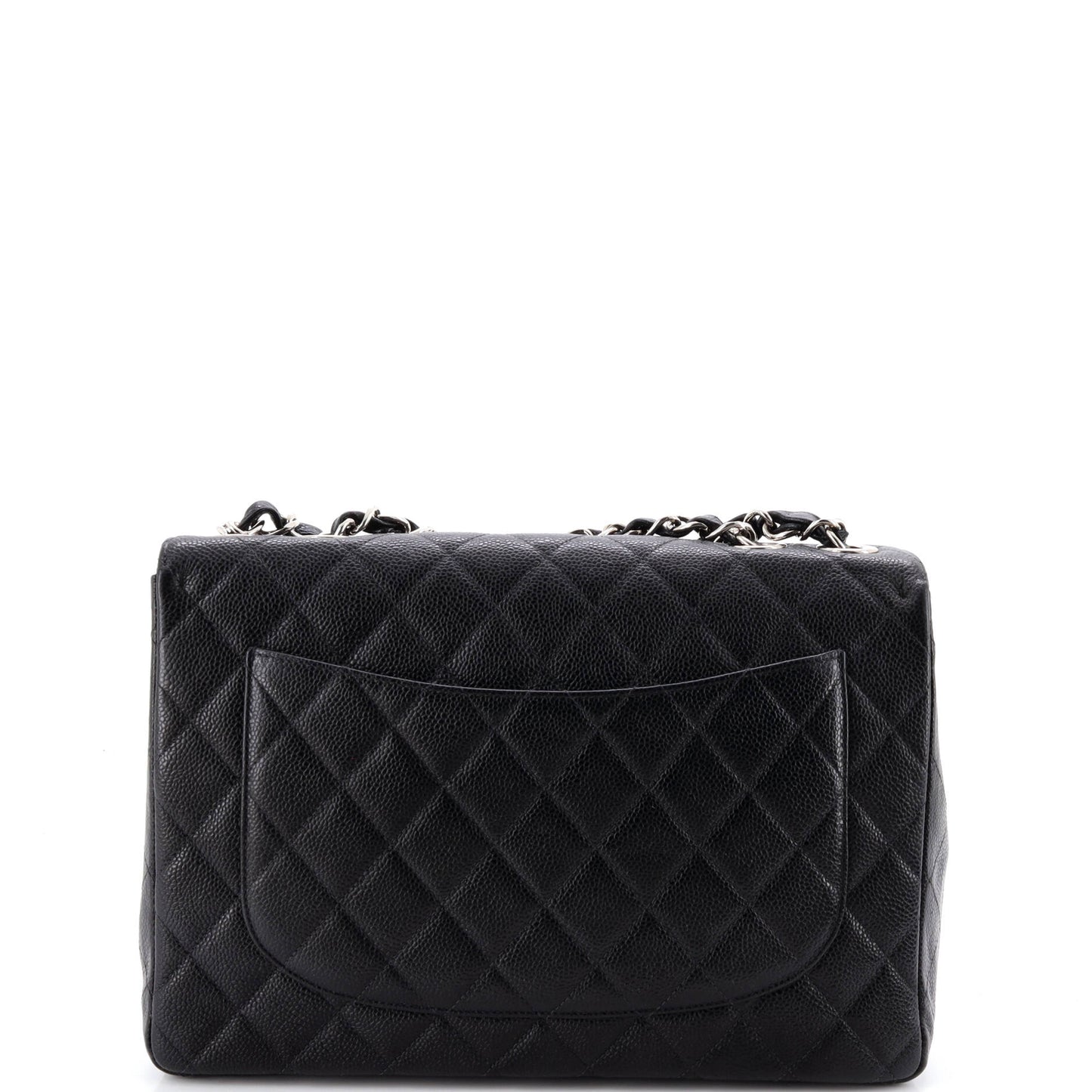 Vintage Square Classic Single Flap Bag Quilted Caviar Jumbo
