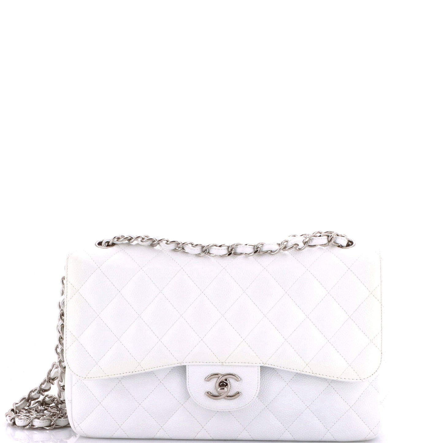 Vintage Classic Double Flap Bag Quilted Caviar Jumbo