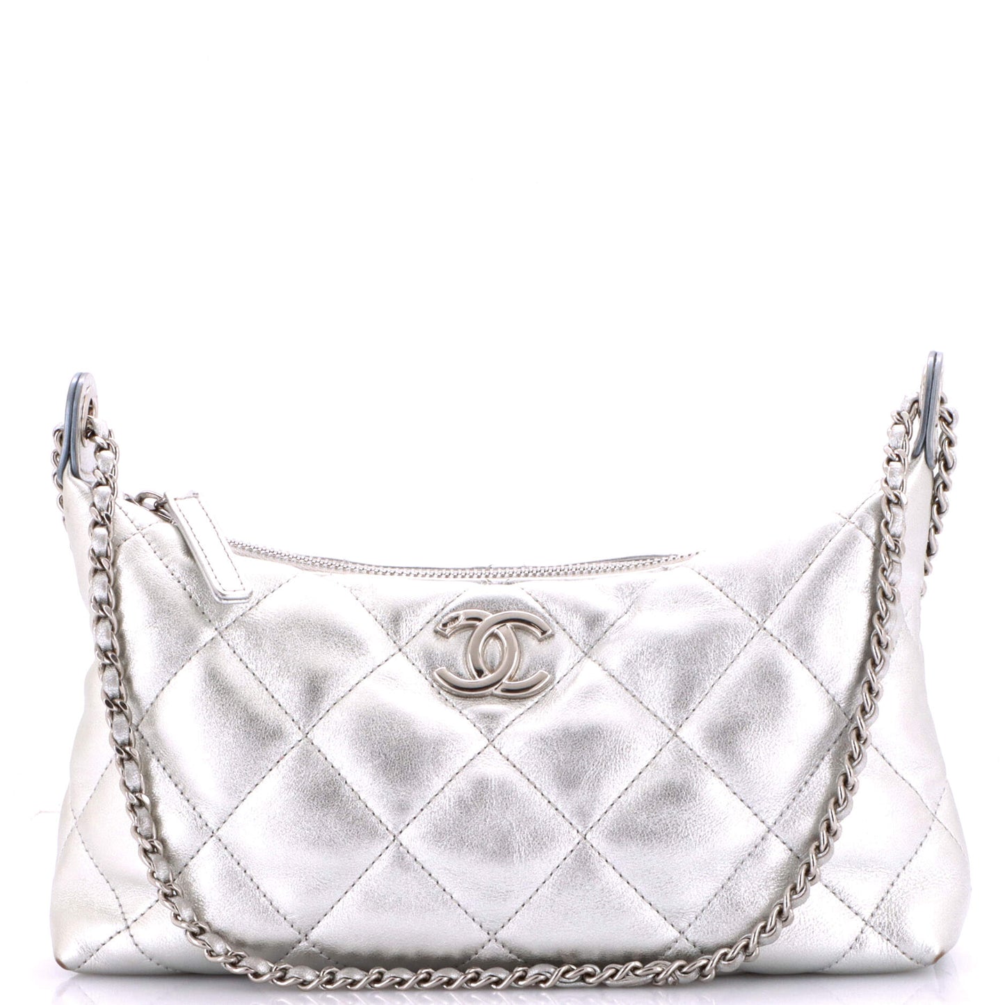 CC Medallion Hobo Quilted Lambskin Small