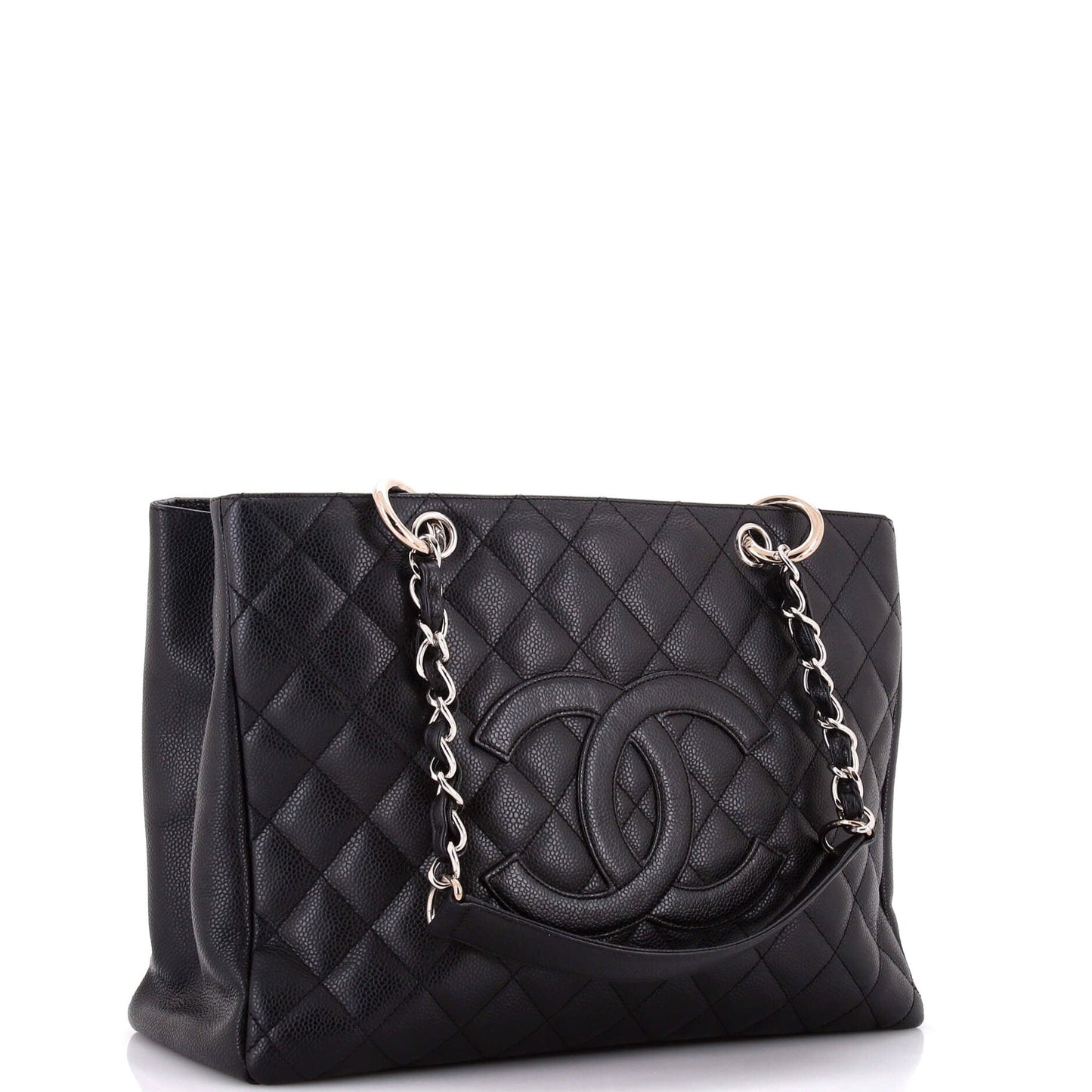 Grand Shopping Tote Quilted Caviar