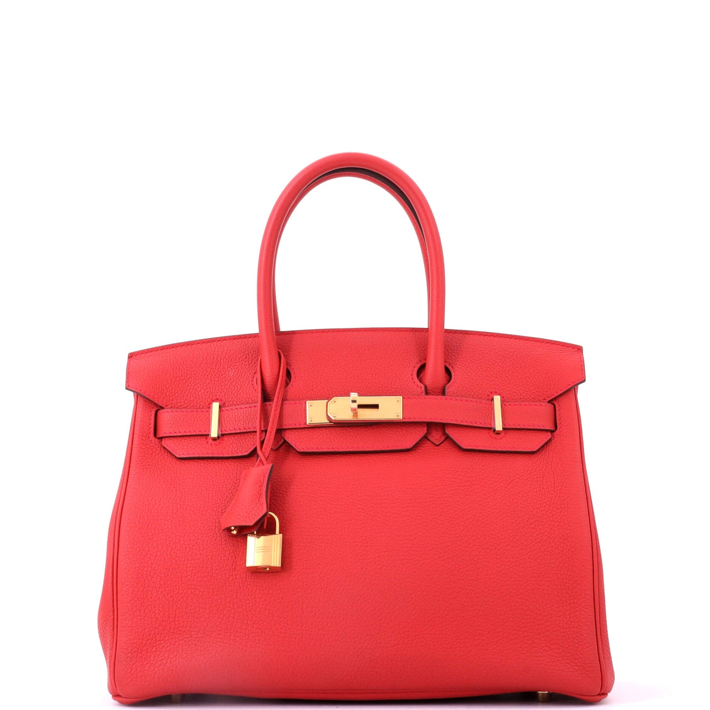 Birkin Handbag Geranium Togo with Gold Hardware 30