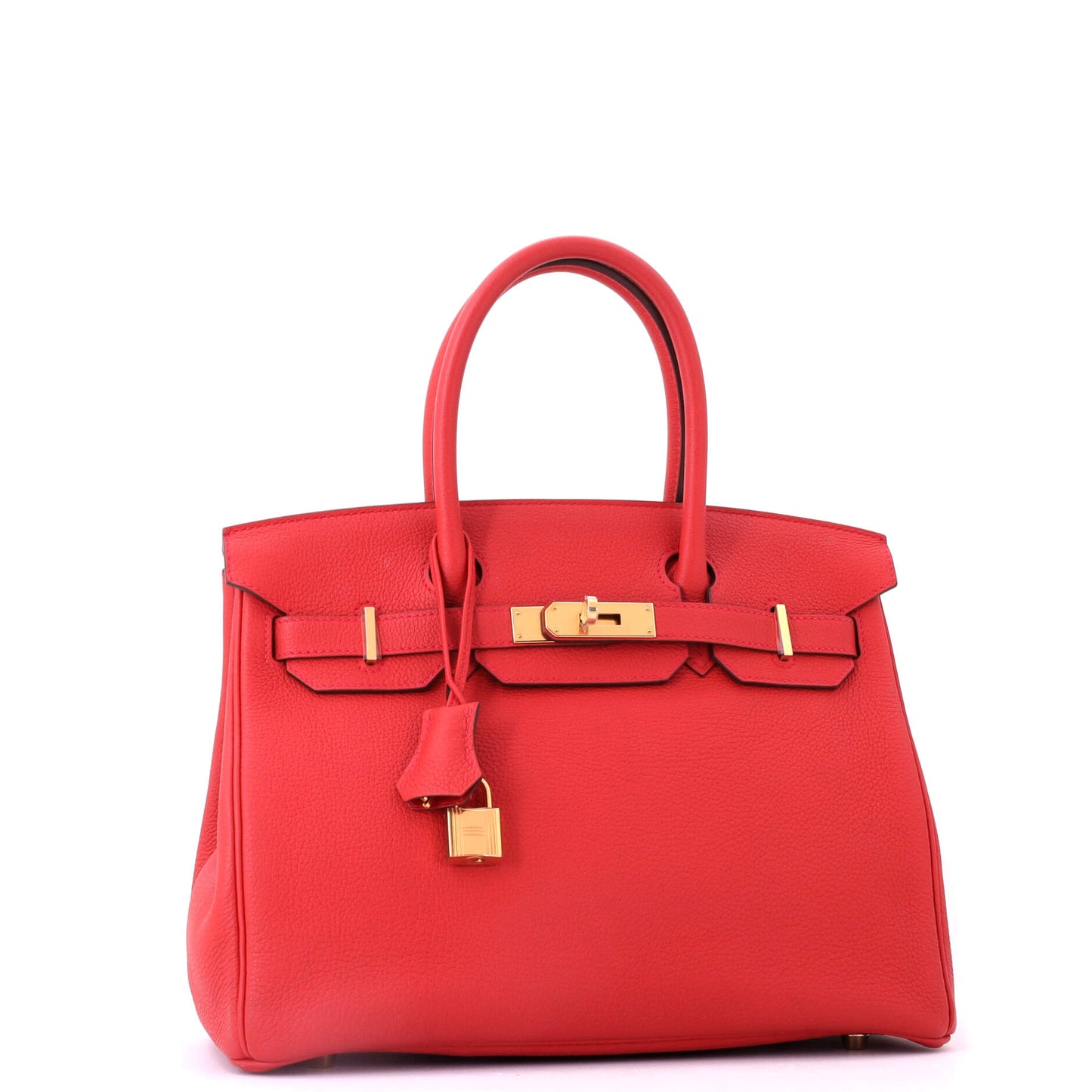 Birkin Handbag Geranium Togo with Gold Hardware 30