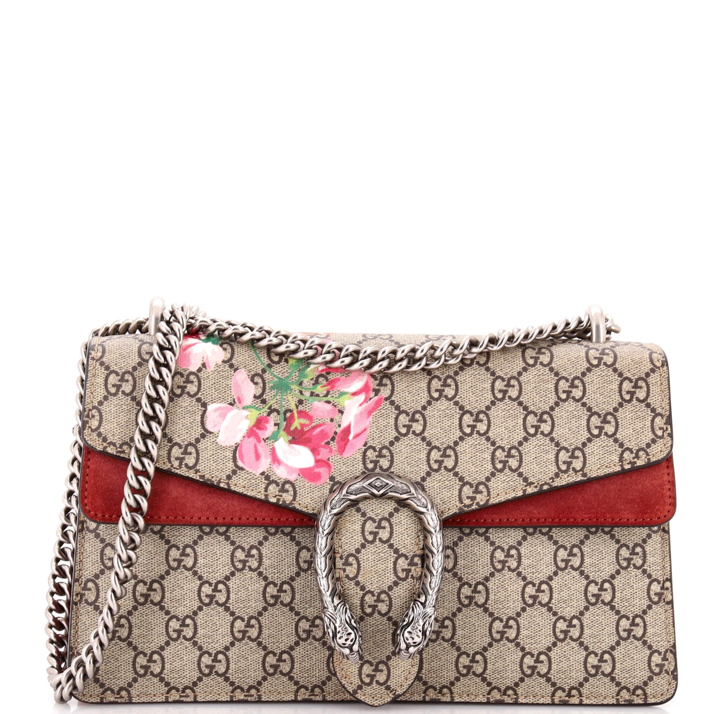 Dionysus Bag Blooms Print GG Coated Canvas Small