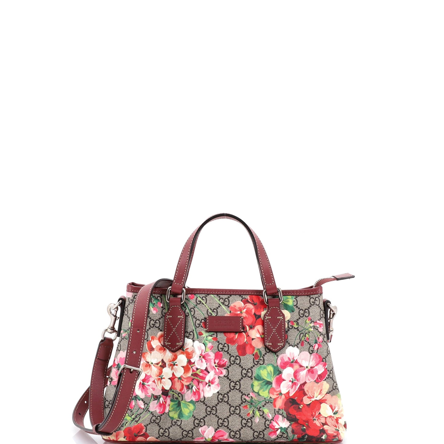 Convertible Tote Blooms Print GG Coated Canvas Small