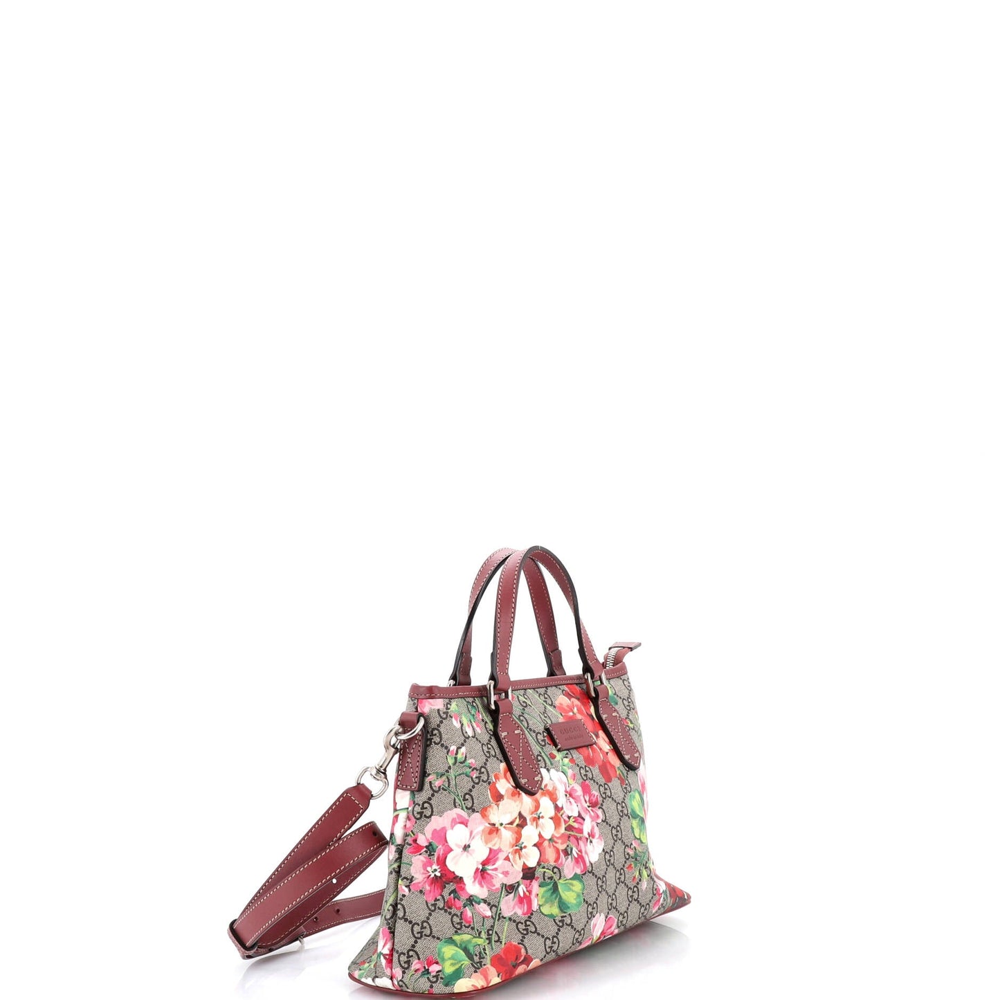 Convertible Tote Blooms Print GG Coated Canvas Small