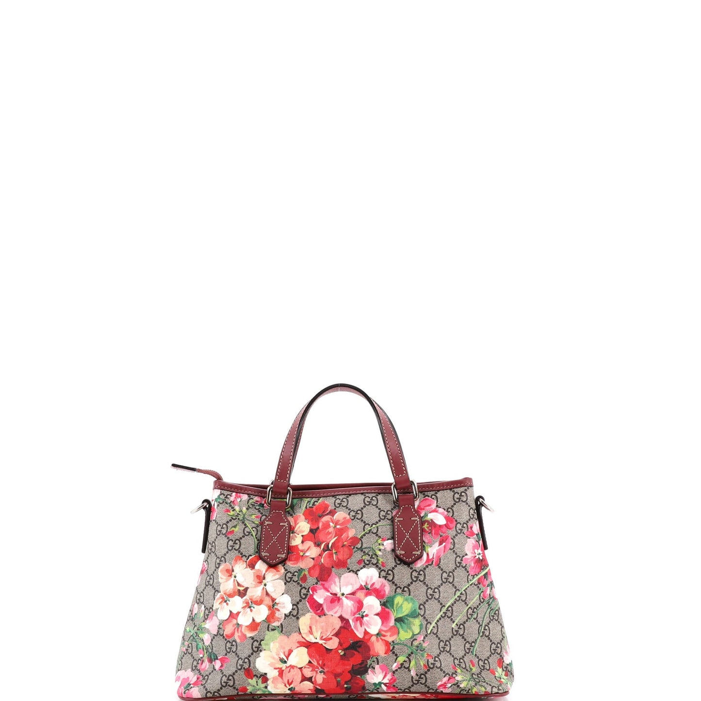 Convertible Tote Blooms Print GG Coated Canvas Small