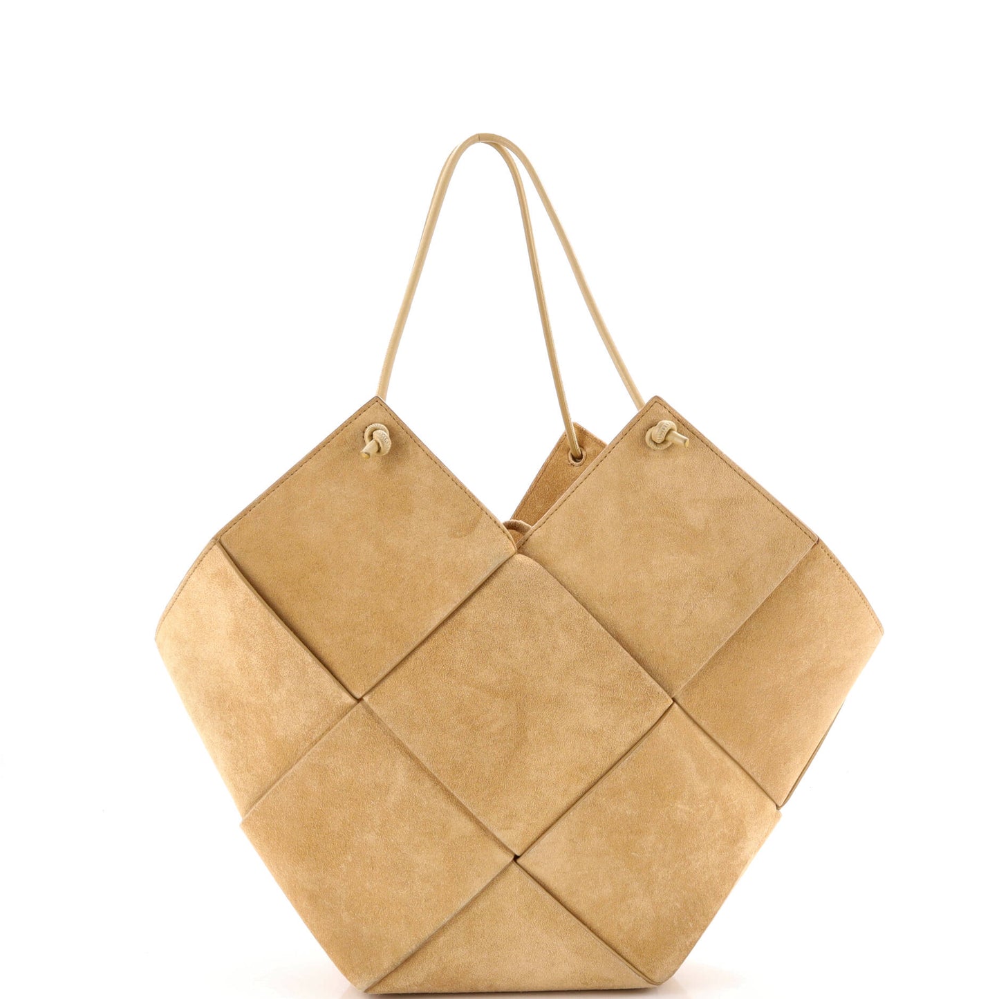 Flower Basket Tote Maxi Intrecciato Suede Medium