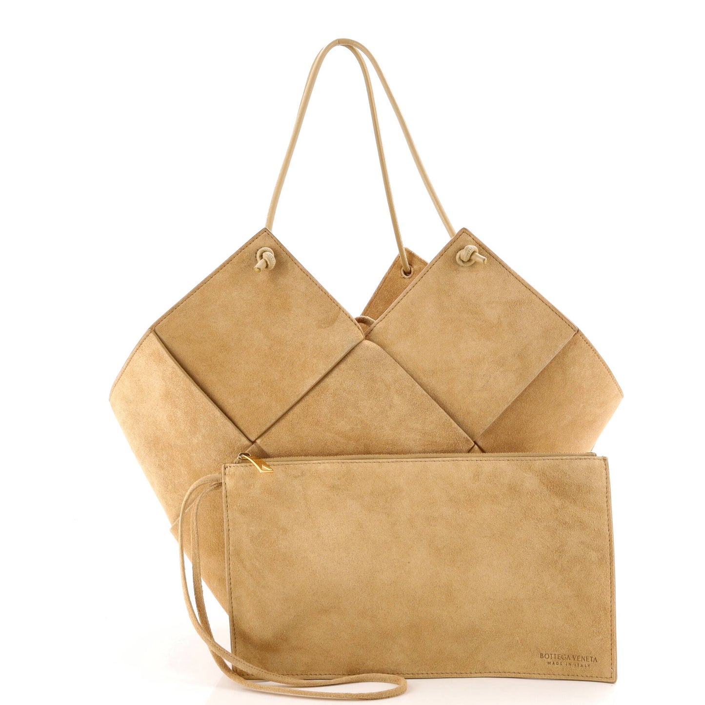 Flower Basket Tote Maxi Intrecciato Suede Medium