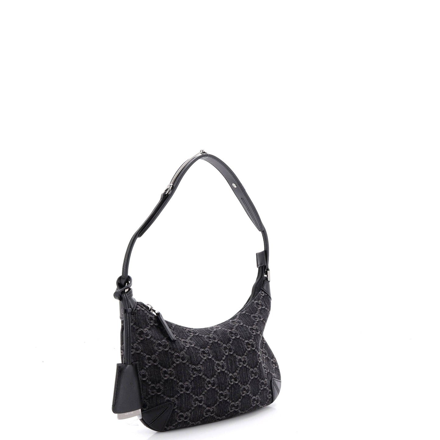 Horsebit Slim Shoulder Bag GG Denim with Leather Small