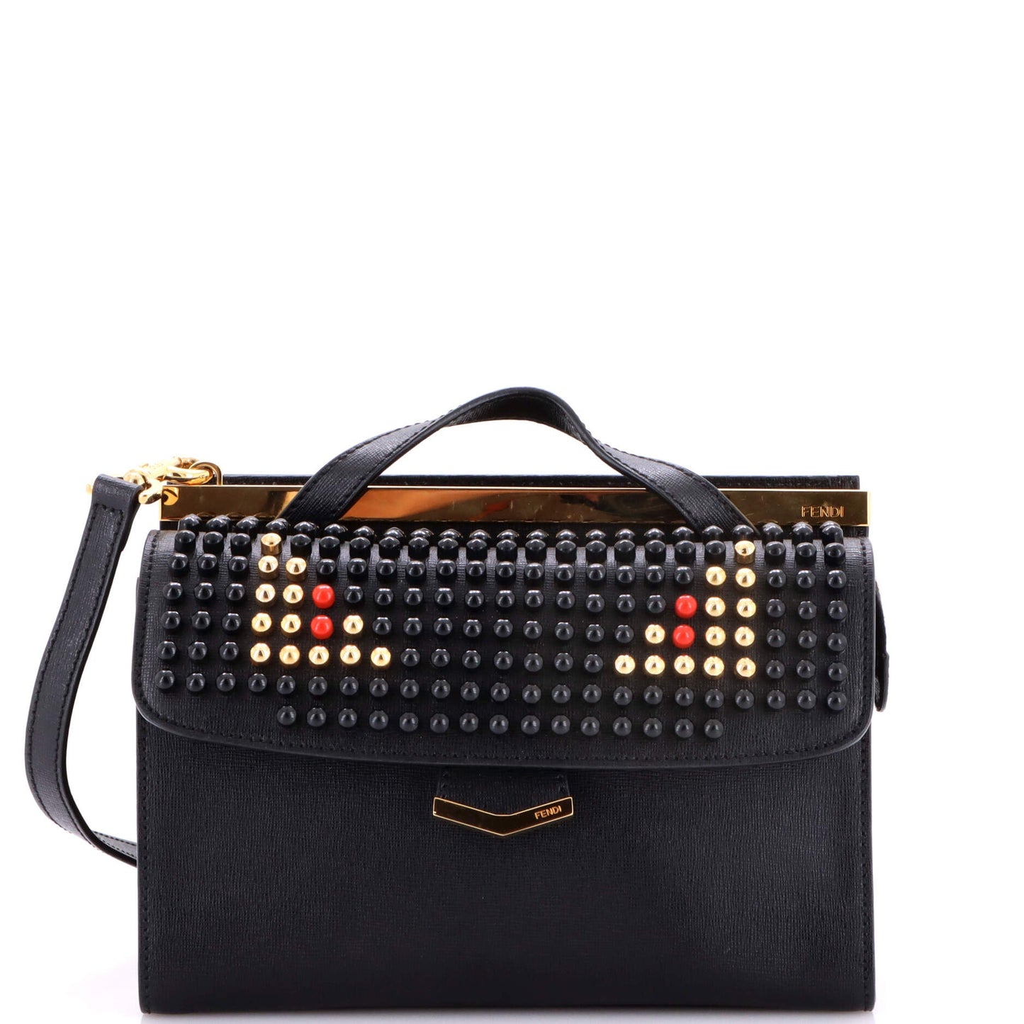 Demi Jour Monster Satchel Studded Leather