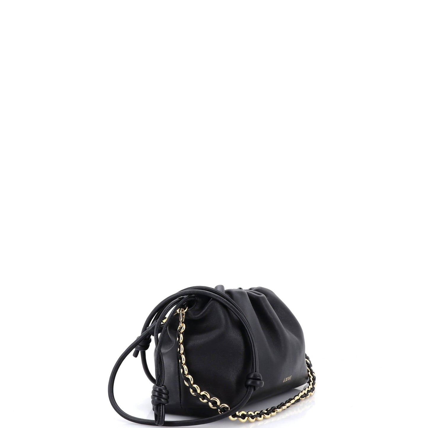 Flamenco Knot Chain Purse Bag Leather Medium