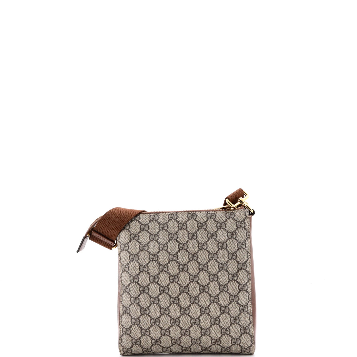 Interlocking G Patch Zip Messenger Bag GG Coated Canvas Small