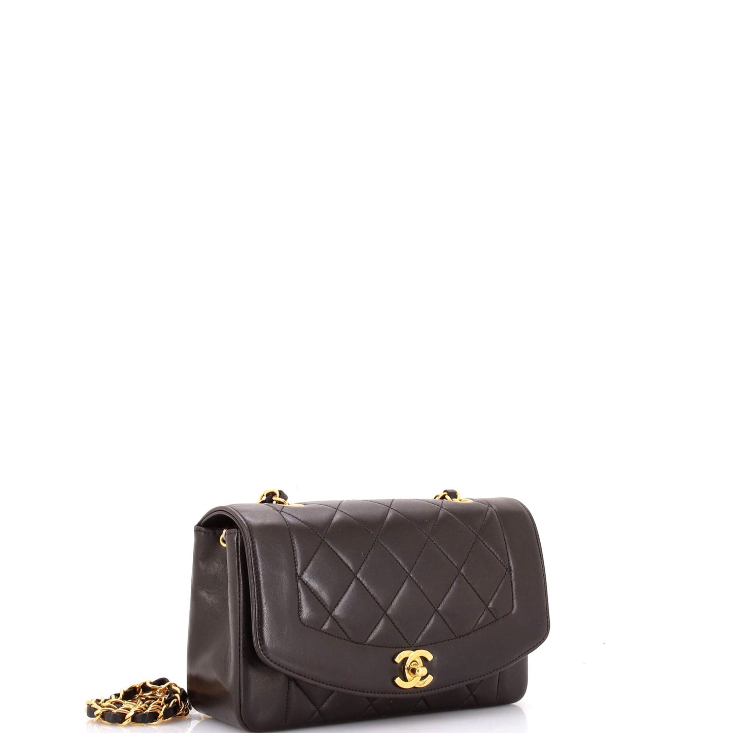 Vintage Diana Flap Bag Quilted Lambskin Small