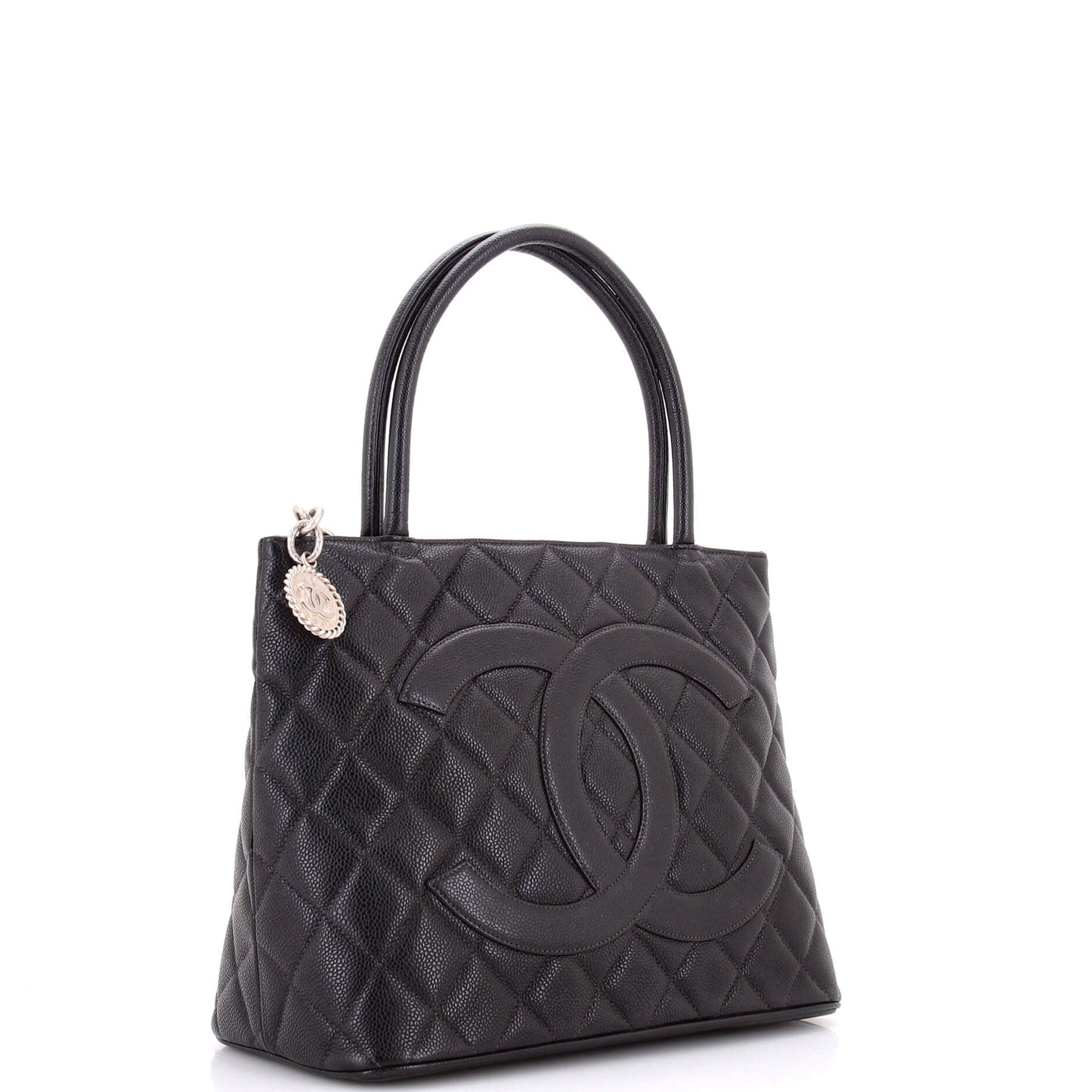 Medallion Tote Quilted Caviar