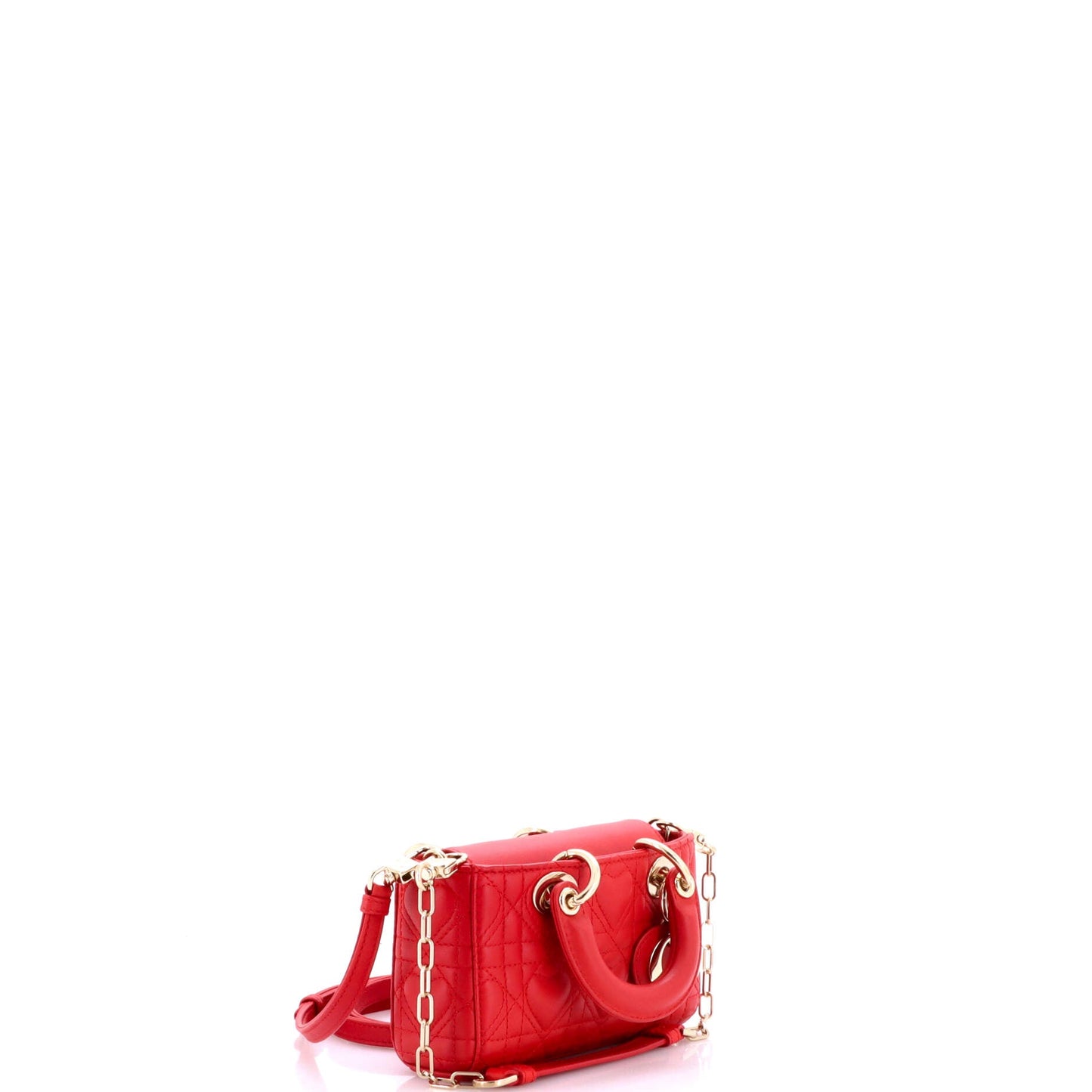 Lady D-Joy Bag Heart Cannage Quilt Leather Micro