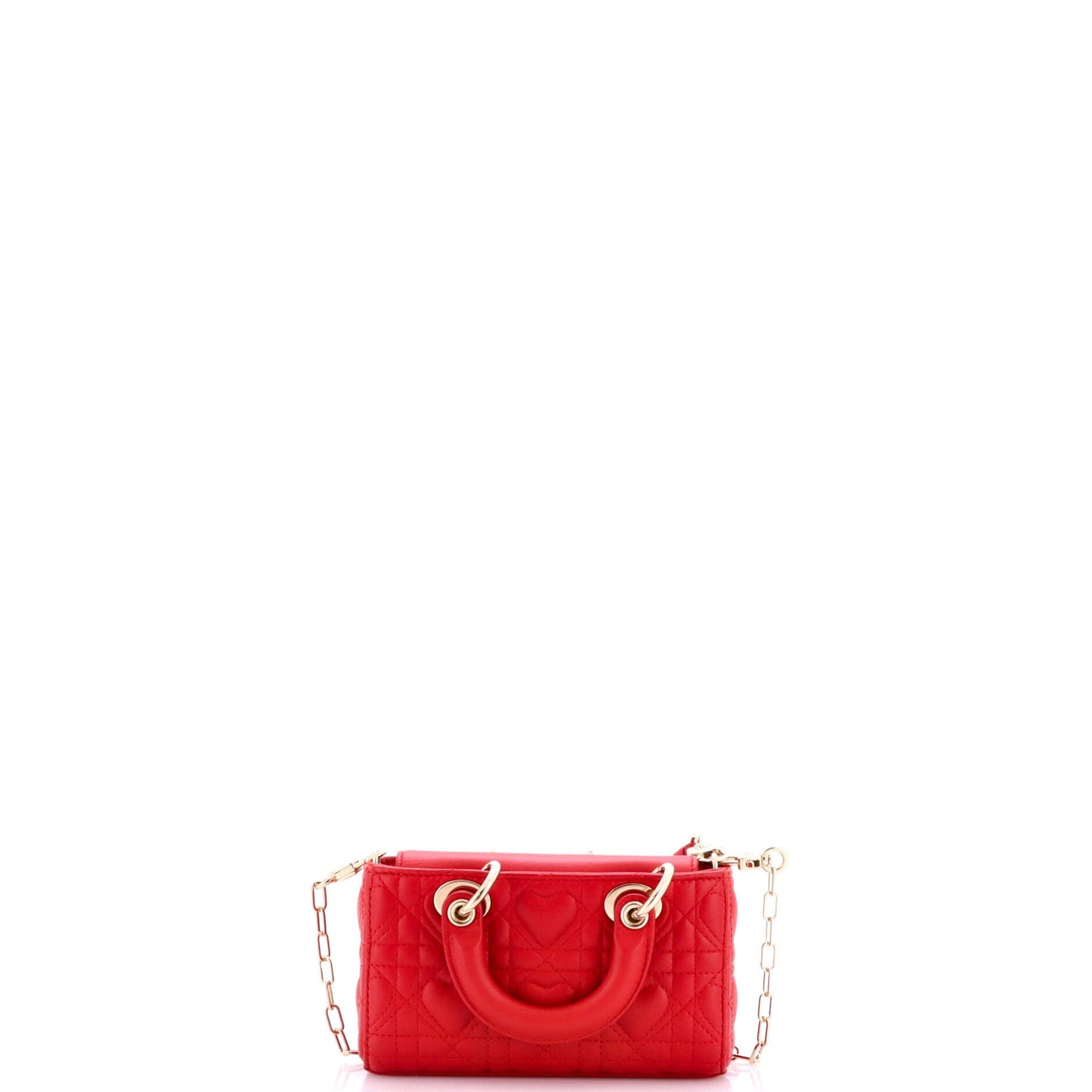 Lady D-Joy Bag Heart Cannage Quilt Leather Micro