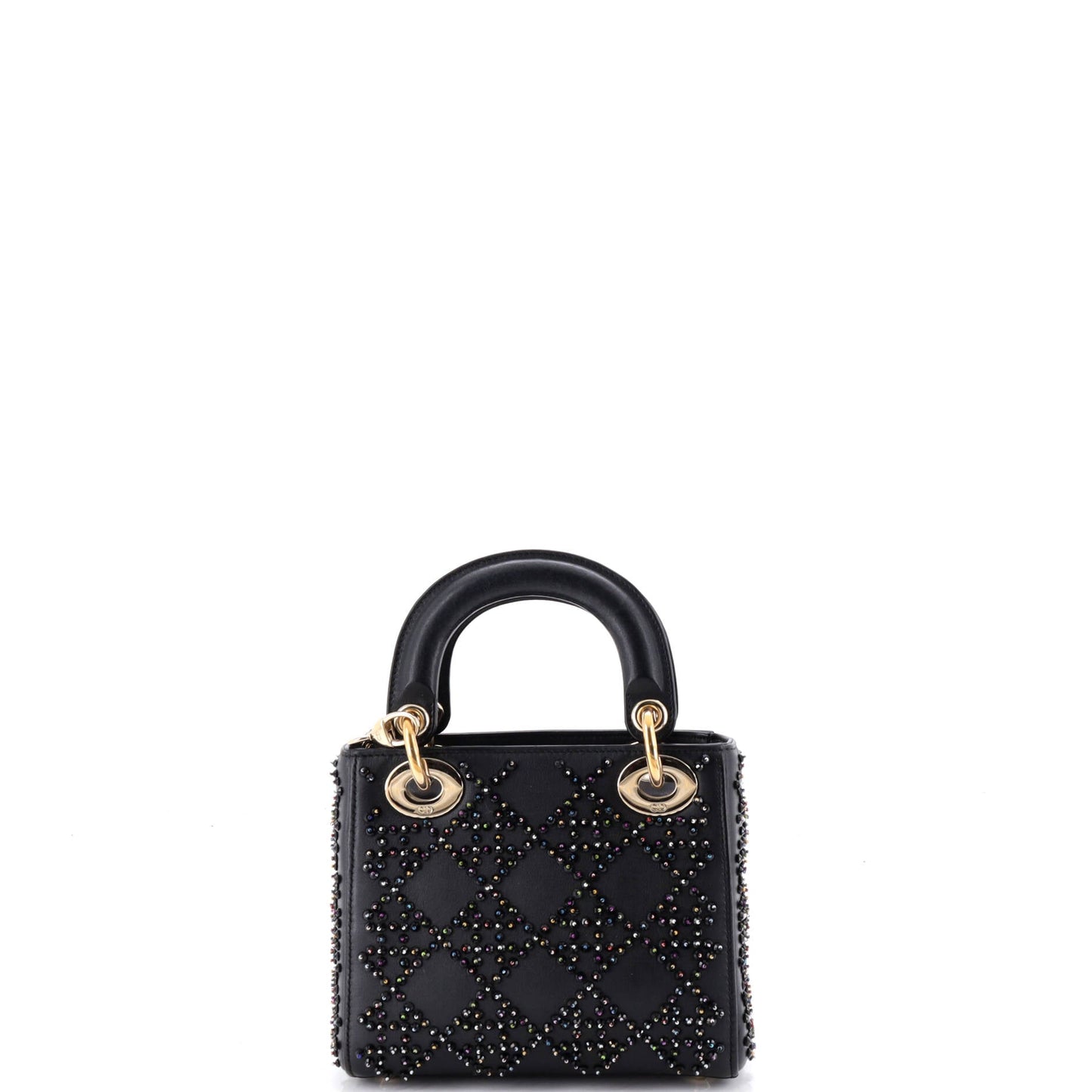 Lady Dior Chain Bag Crystal Embellished Cannage Quilt Leather Mini