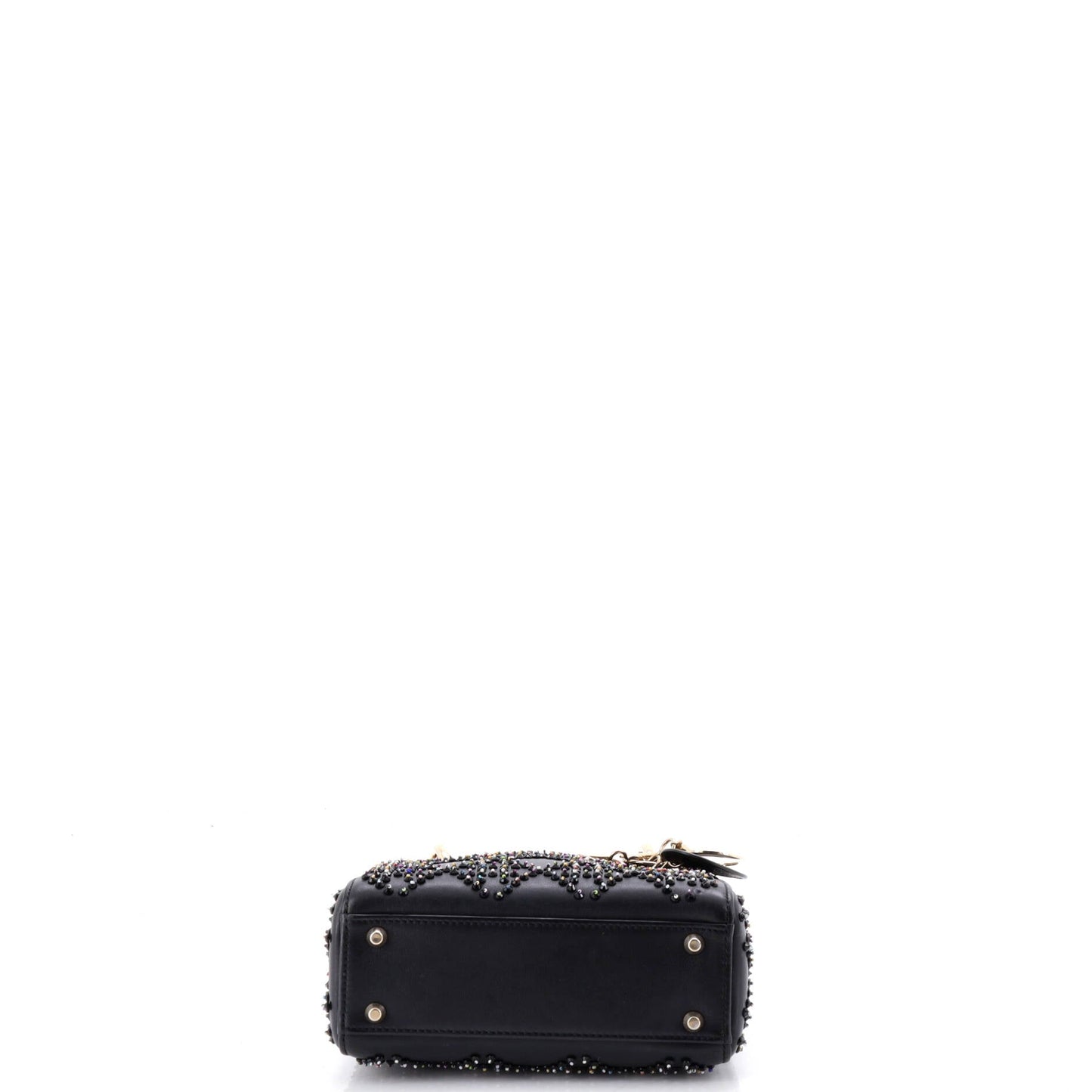 Lady Dior Chain Bag Crystal Embellished Cannage Quilt Leather Mini