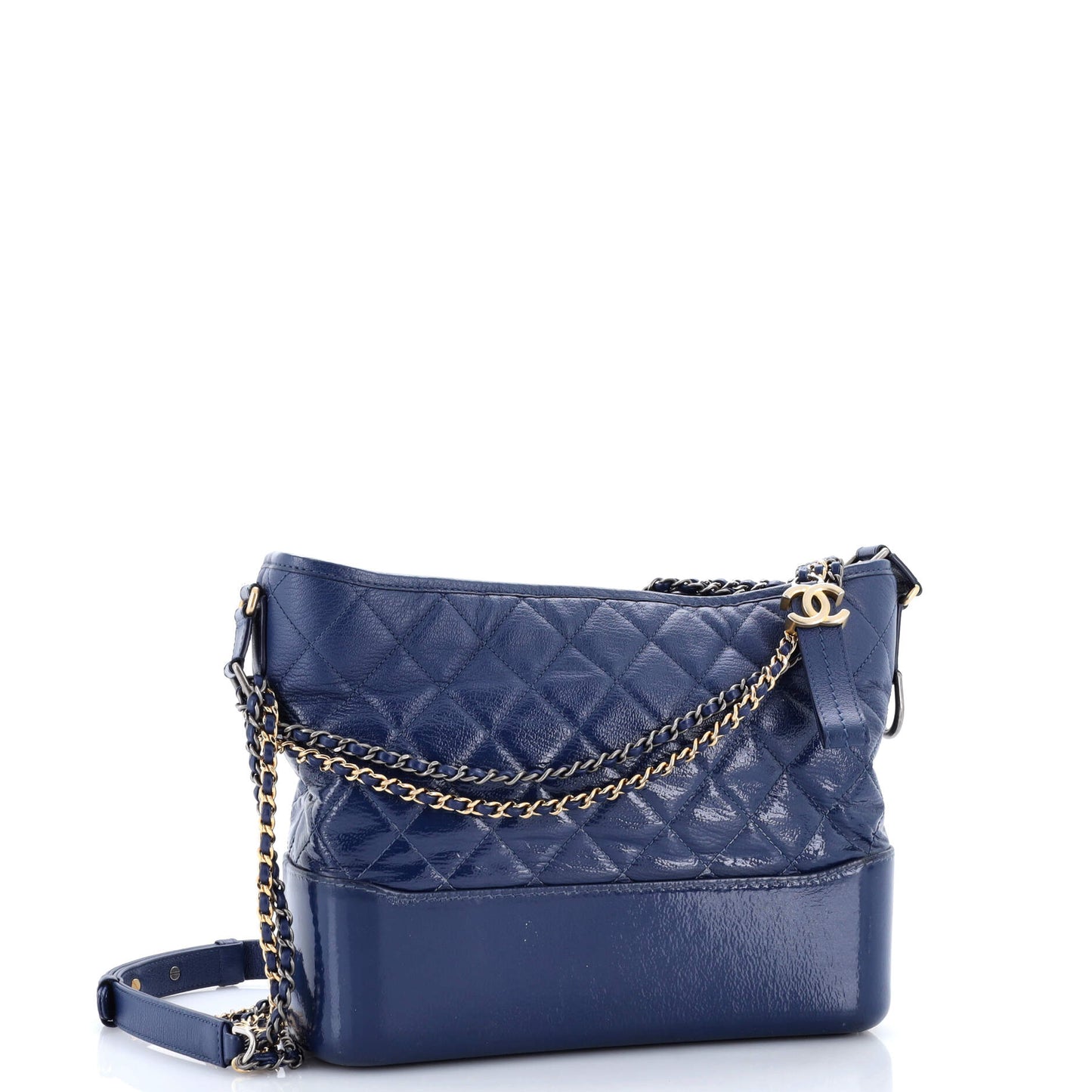 Gabrielle Hobo Quilted Goatskin and Patent Medium