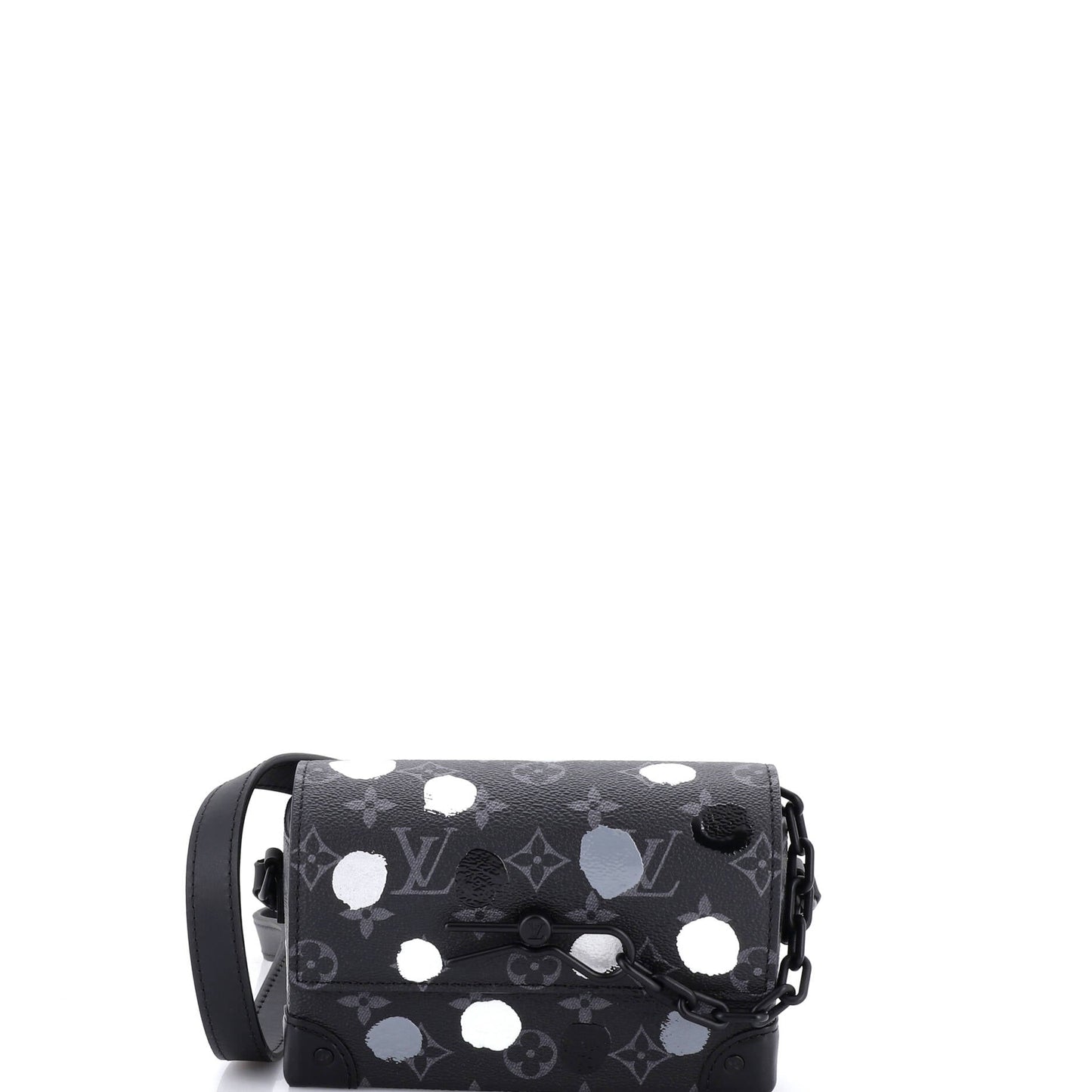 Steamer Wearable Wallet Yayoi Kusama Painted Dots Monogram Eclipse Canvas