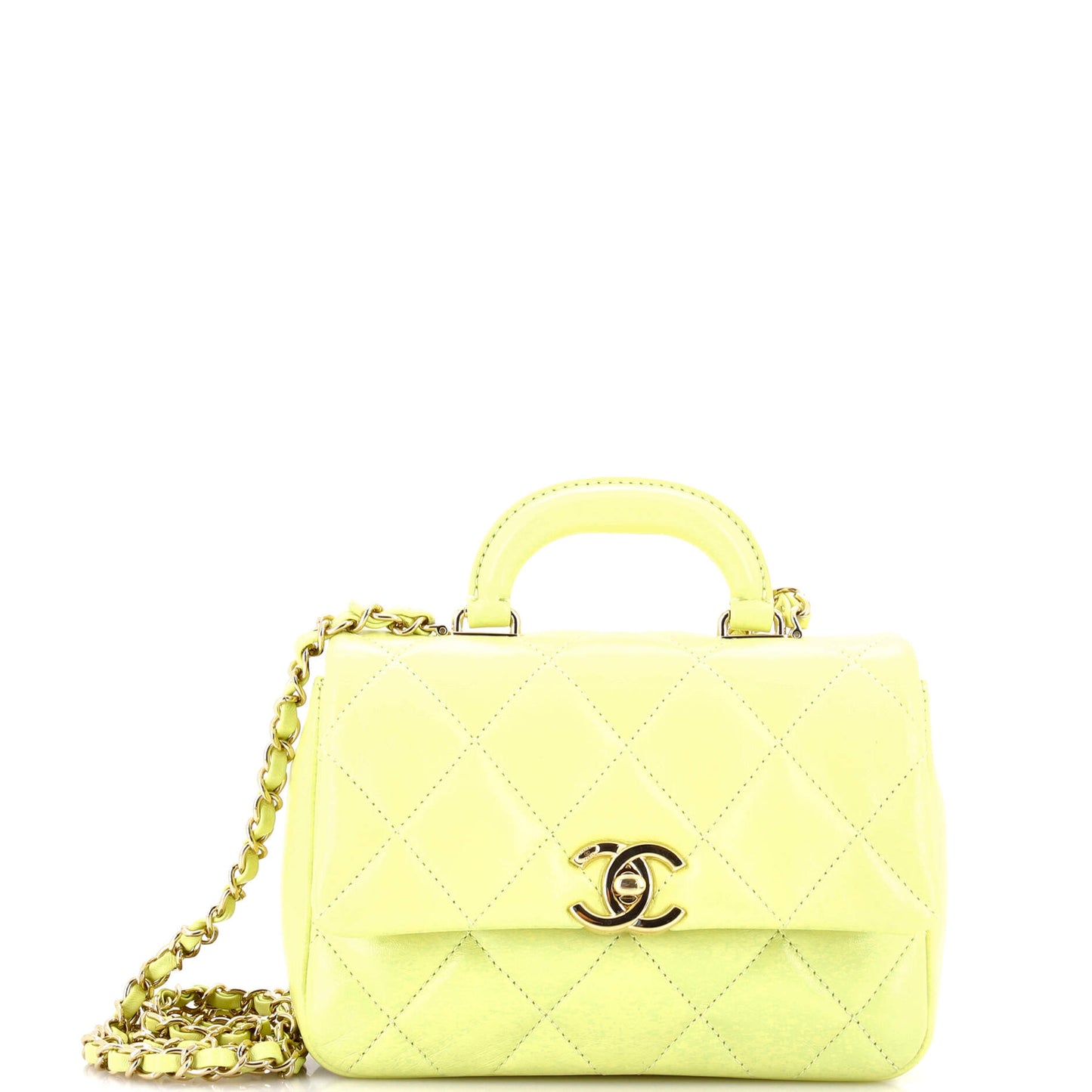 Coco Trip Flap Bag Quilted Shiny Lambskin Mini