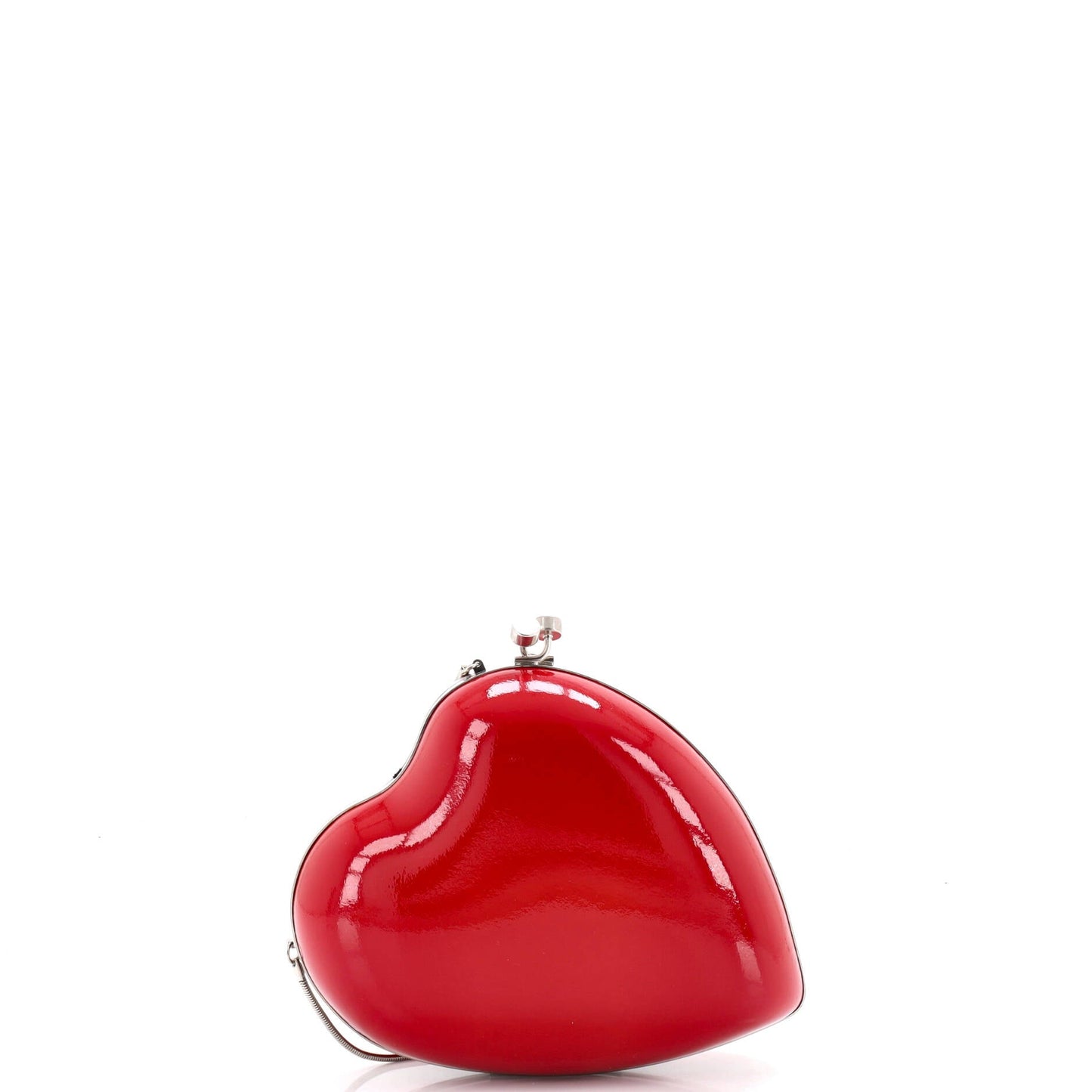 Love Heart Chain Box Clutch Patent Small