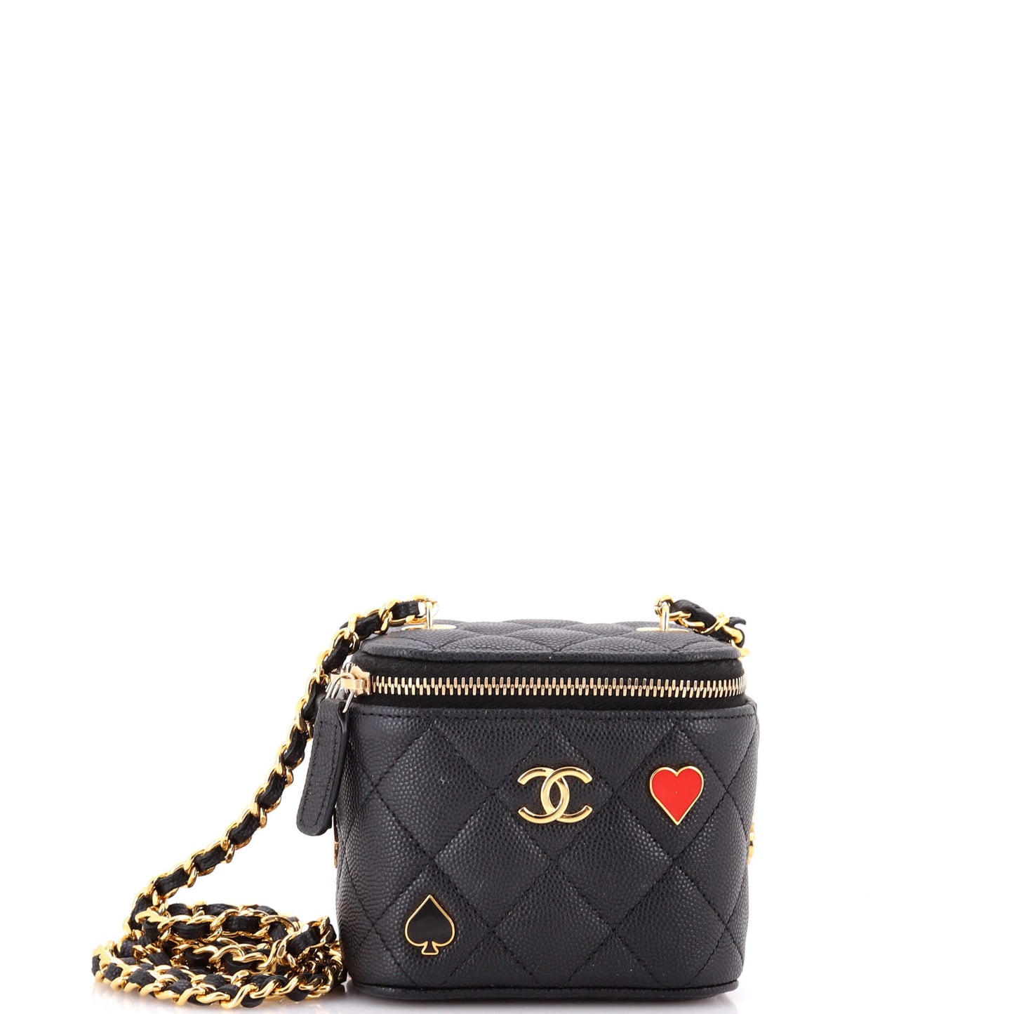 Coco Casino Vanity Case with Chain Quilted Caviar Mini
