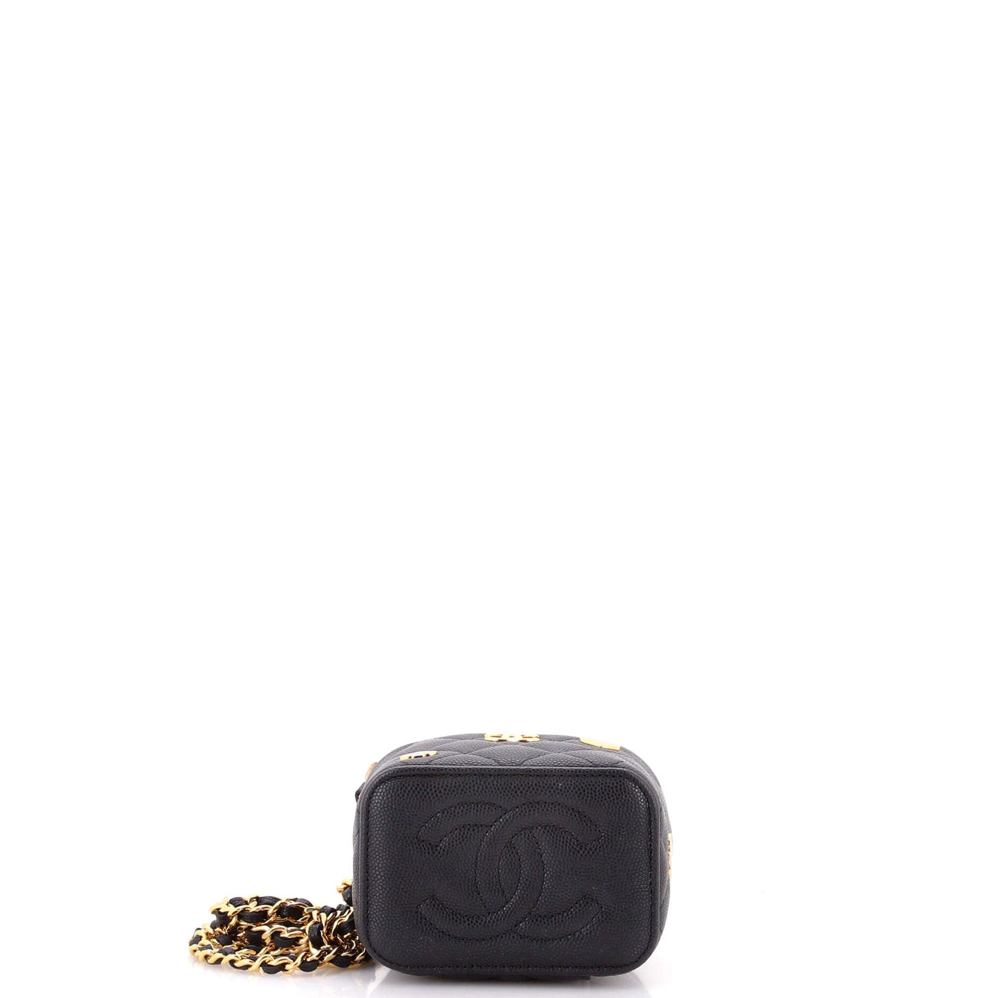 Coco Casino Vanity Case with Chain Quilted Caviar Mini