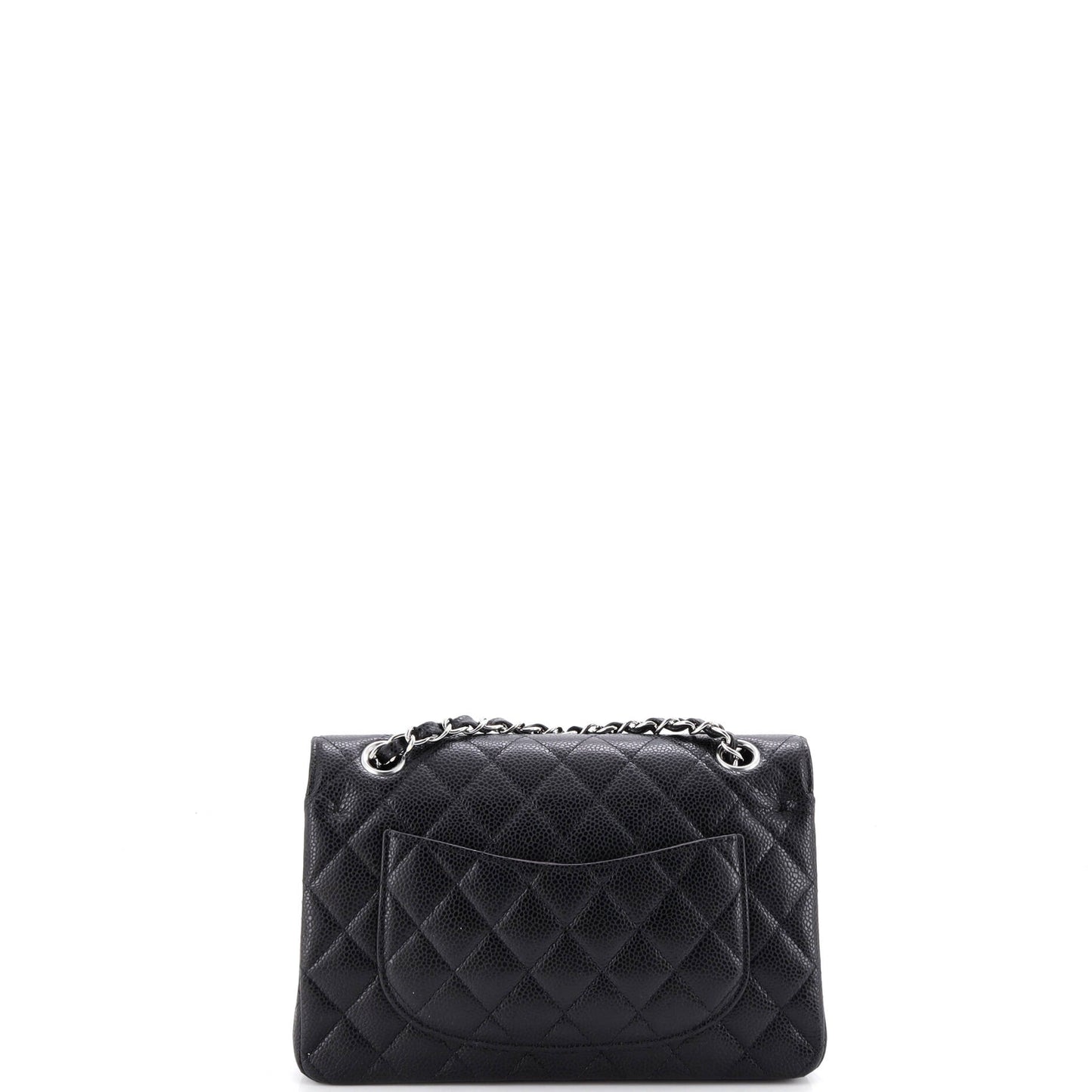 Classic Double Flap Bag Quilted Caviar Small