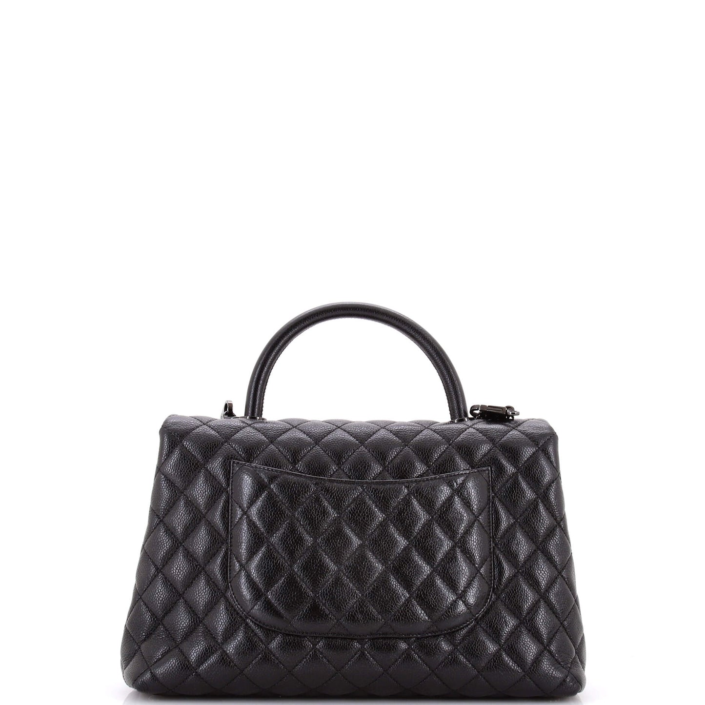 So Black Coco Top Handle Bag Quilted Caviar Medium