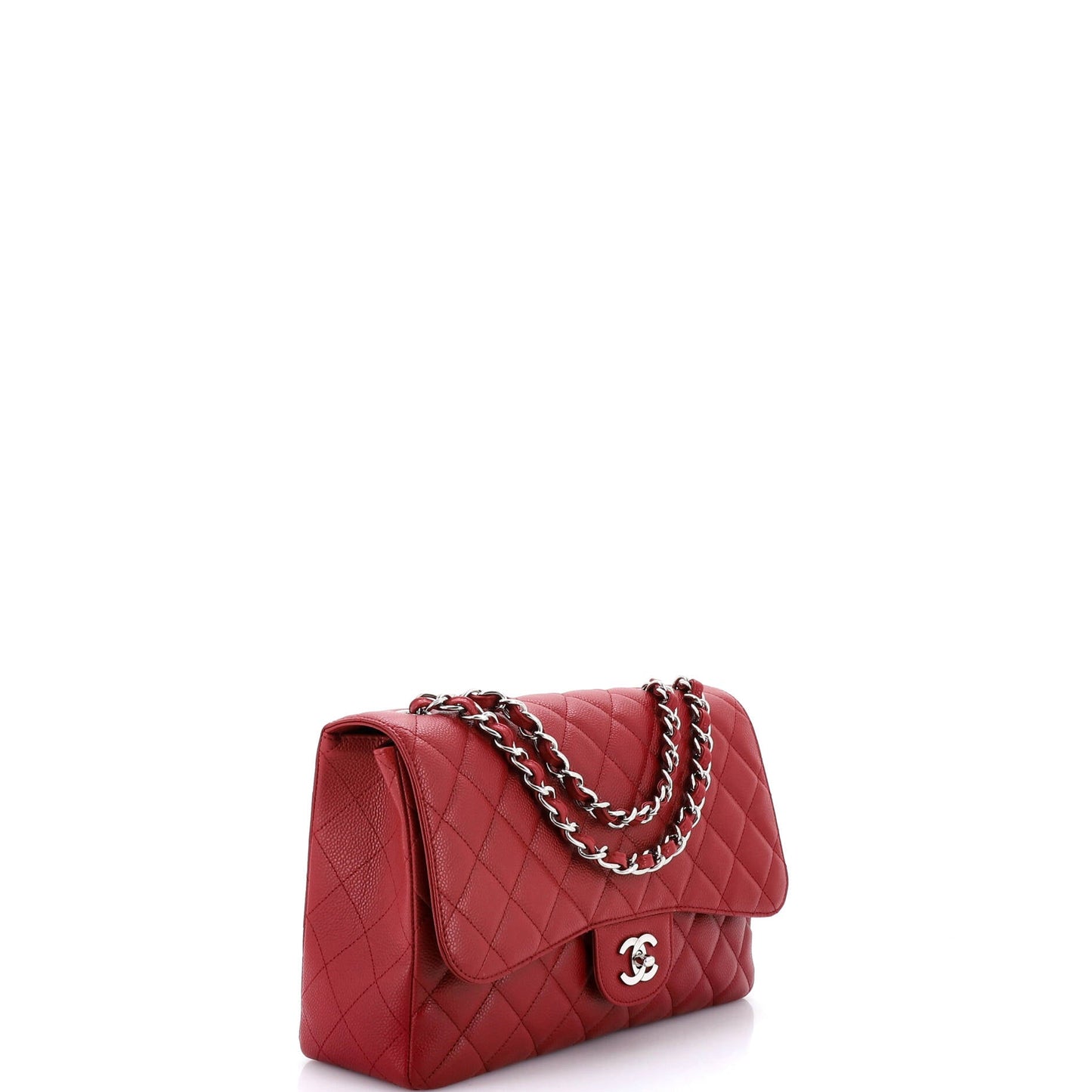 Classic Single Flap Bag Quilted Caviar Jumbo