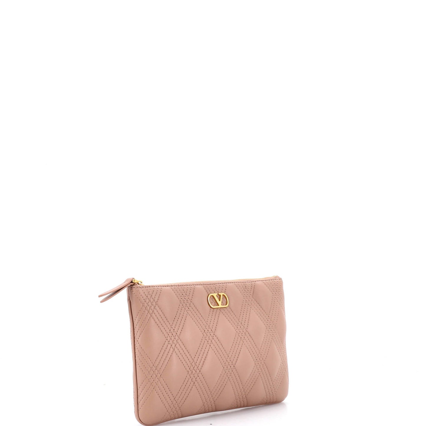 Quiltie 67 Zip Pouch Quilted Leather Medium