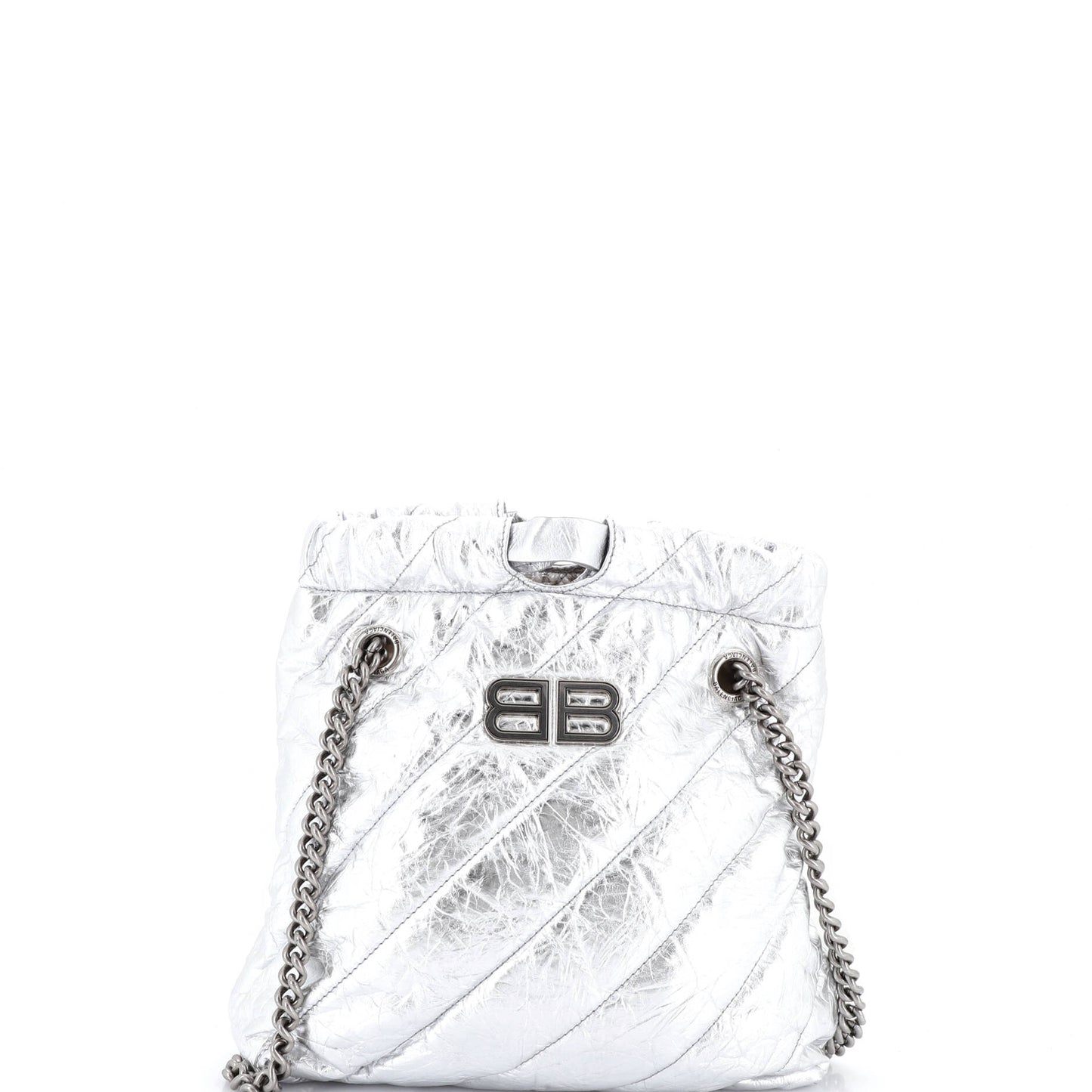 Crush Chain Tote Quilted Crushed Calfskin Small
