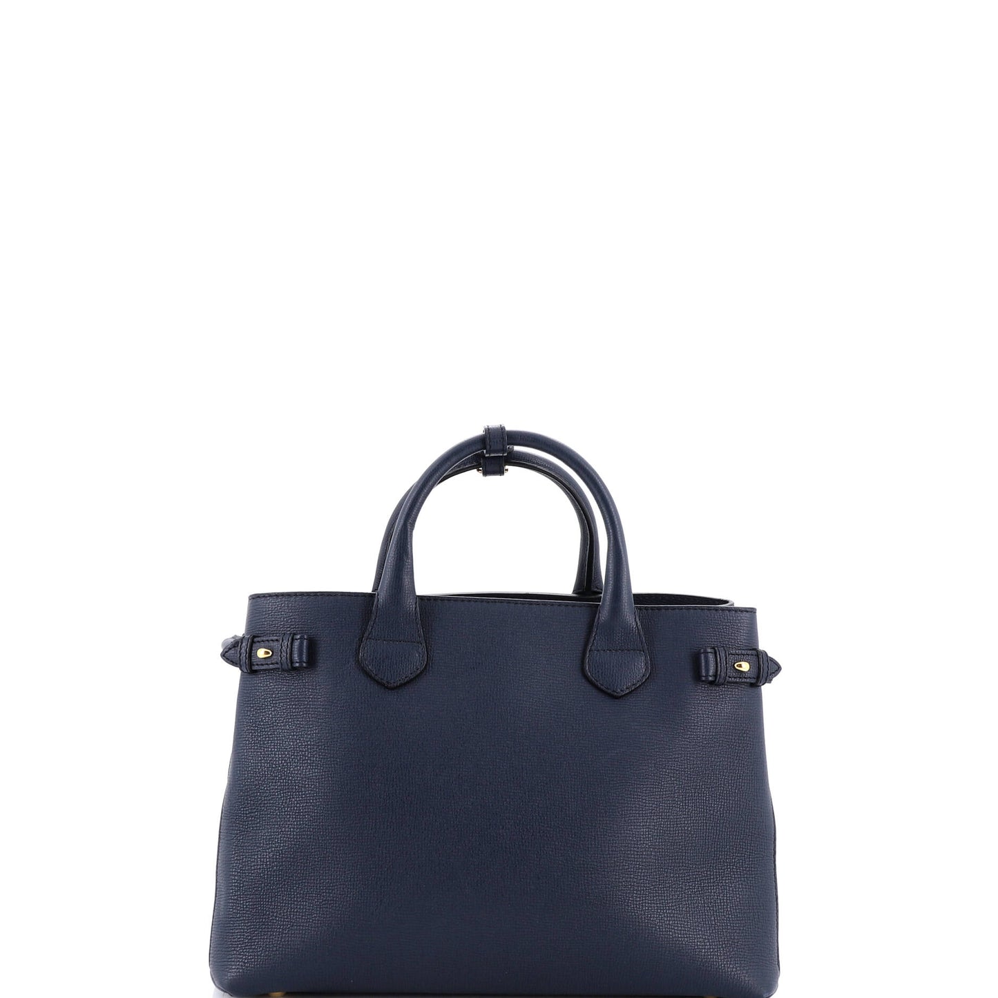 Banner Tote Leather and House Check Canvas Medium
