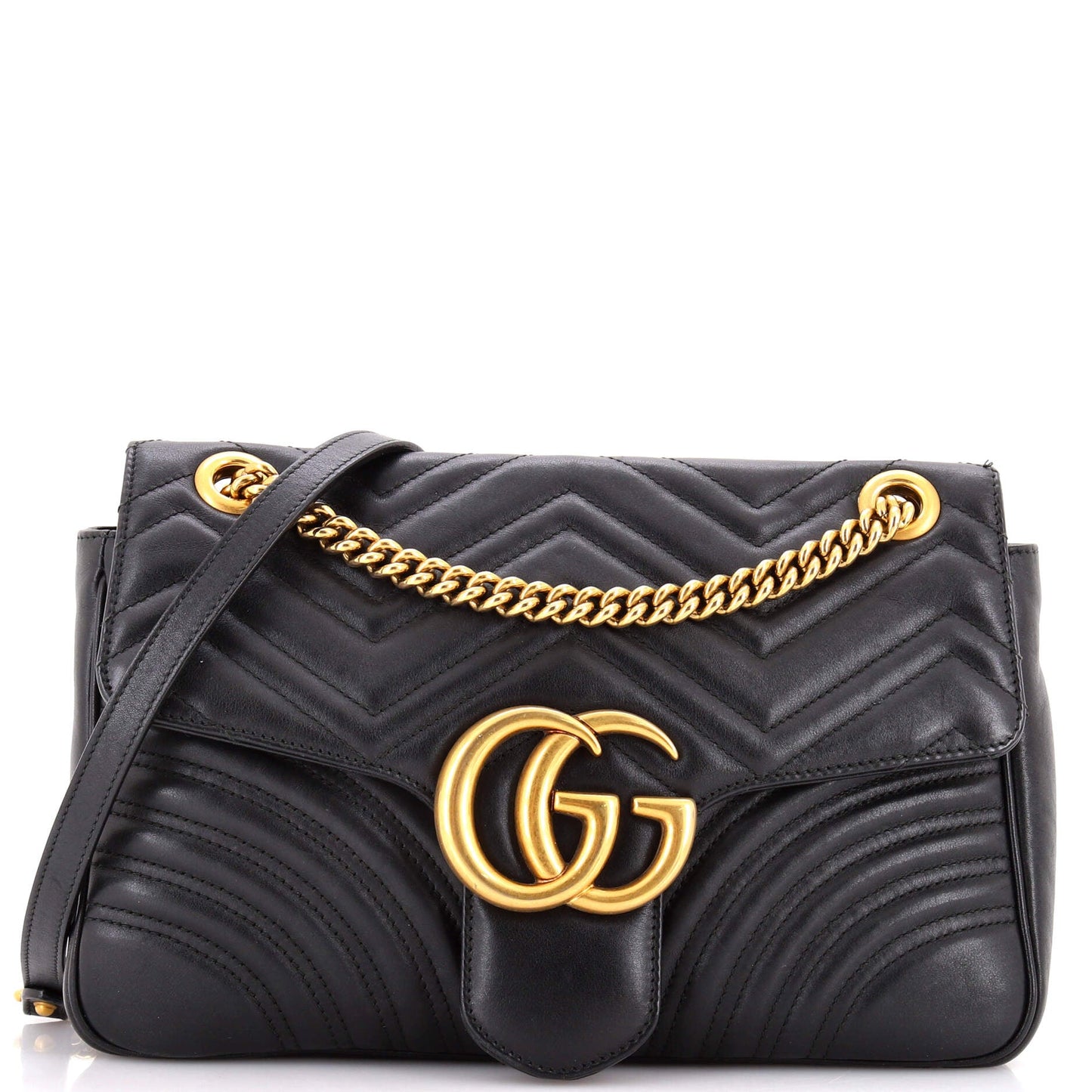 GG Marmont Flap Bag Matelasse Leather Medium