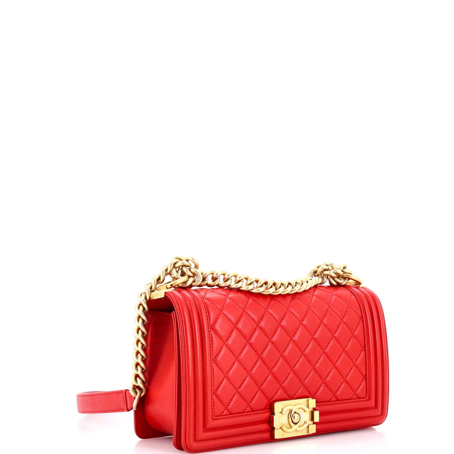 Boy Flap Bag Quilted Lambskin Old Medium