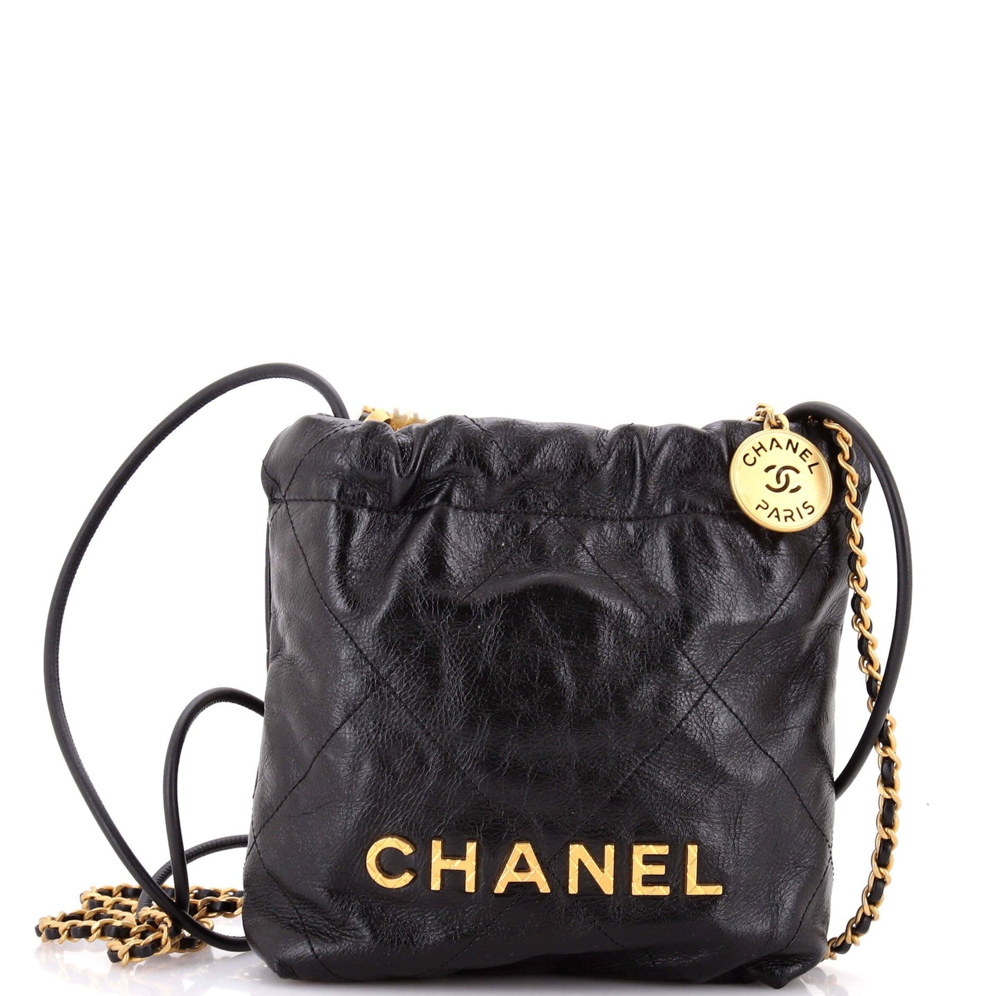 22 Chain Hobo Quilted Calfskin with Pearl Chain Mini