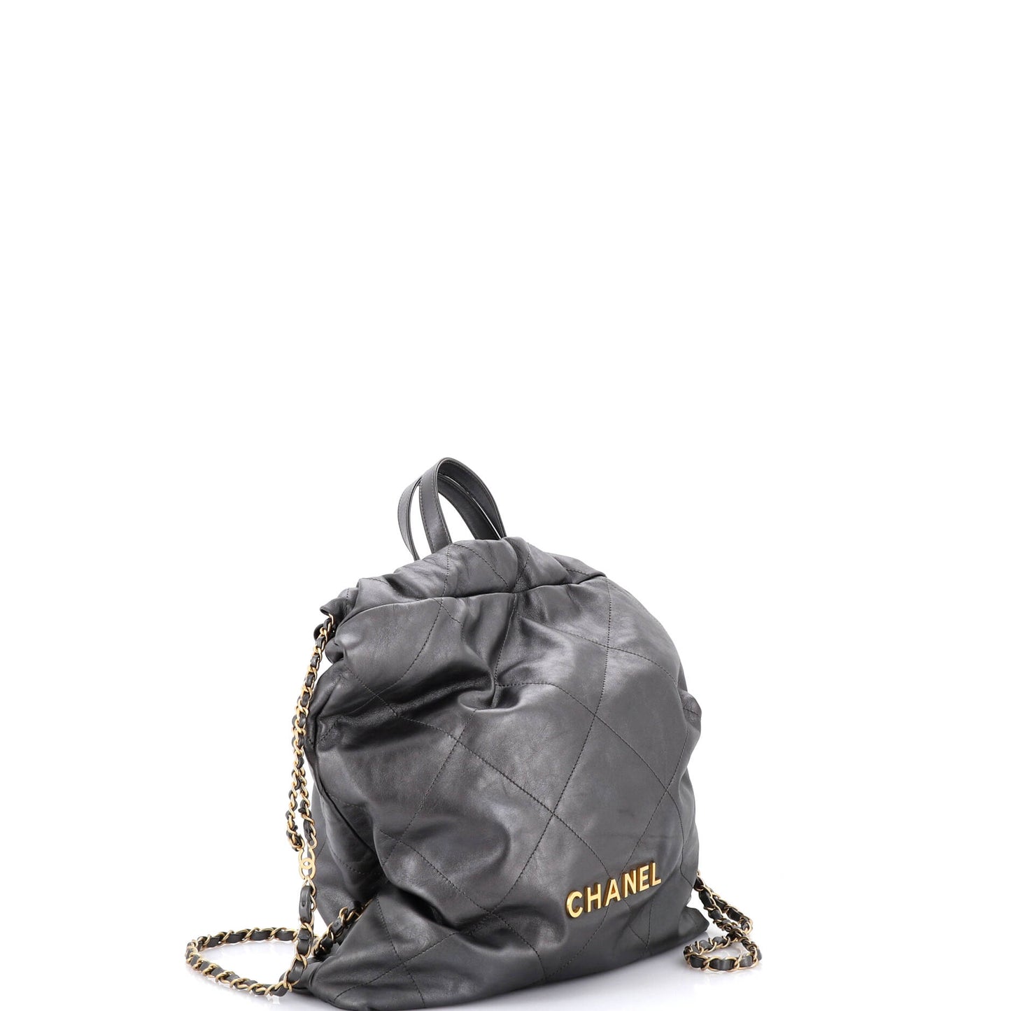 22 Chain Backpack Quilted Calfskin Large