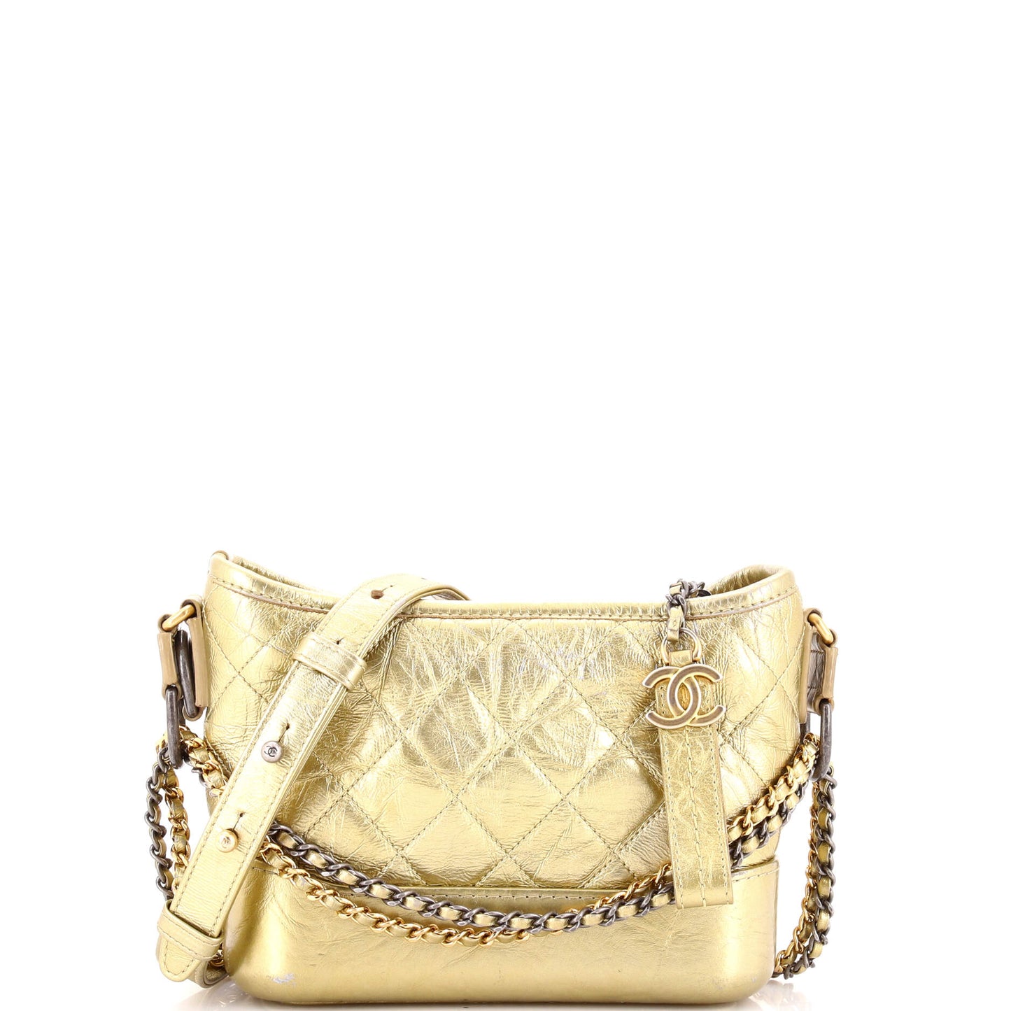 Gabrielle Hobo Quilted Aged Calfskin Small